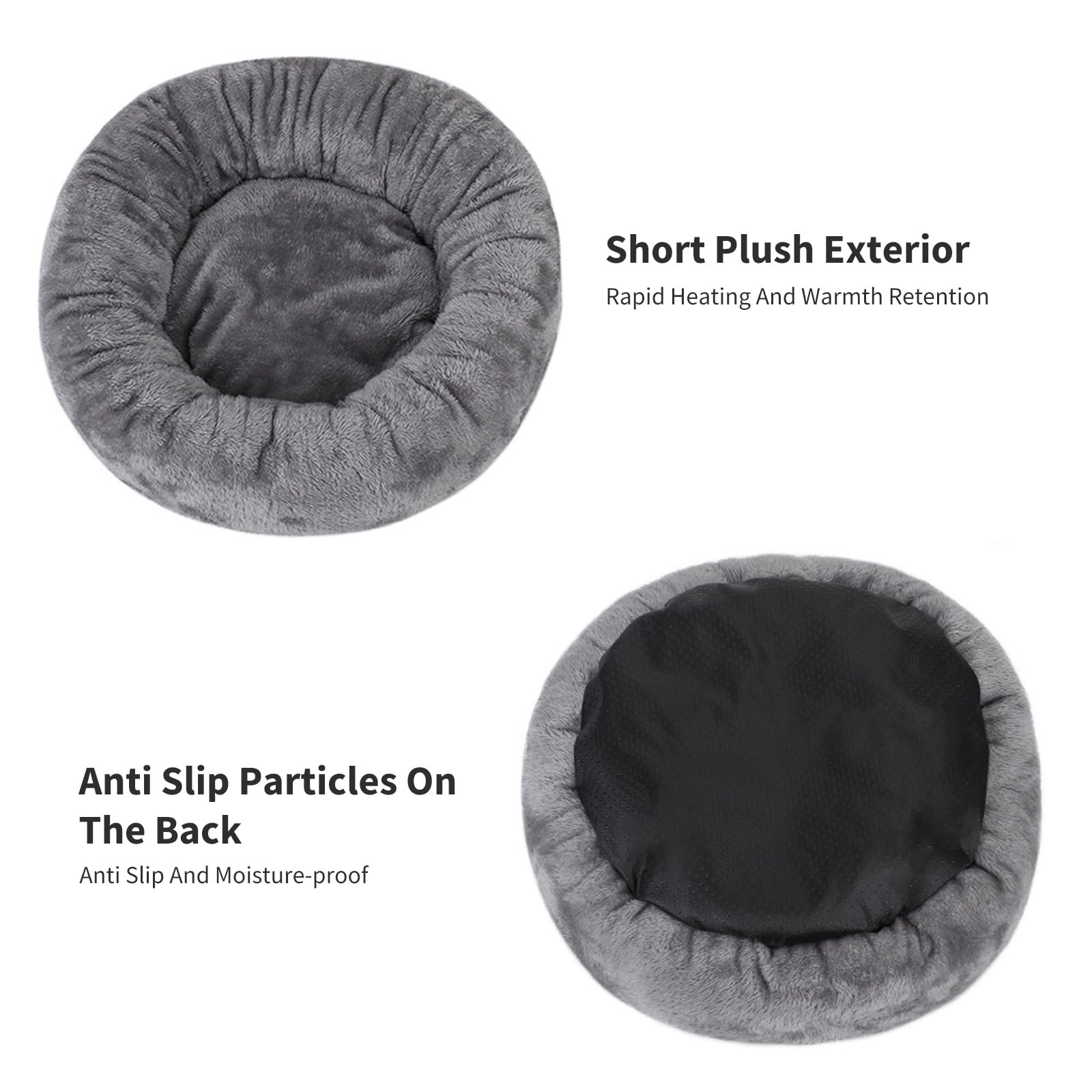 Washable Round Cat Bed & Dog Bed for Cozy Pets