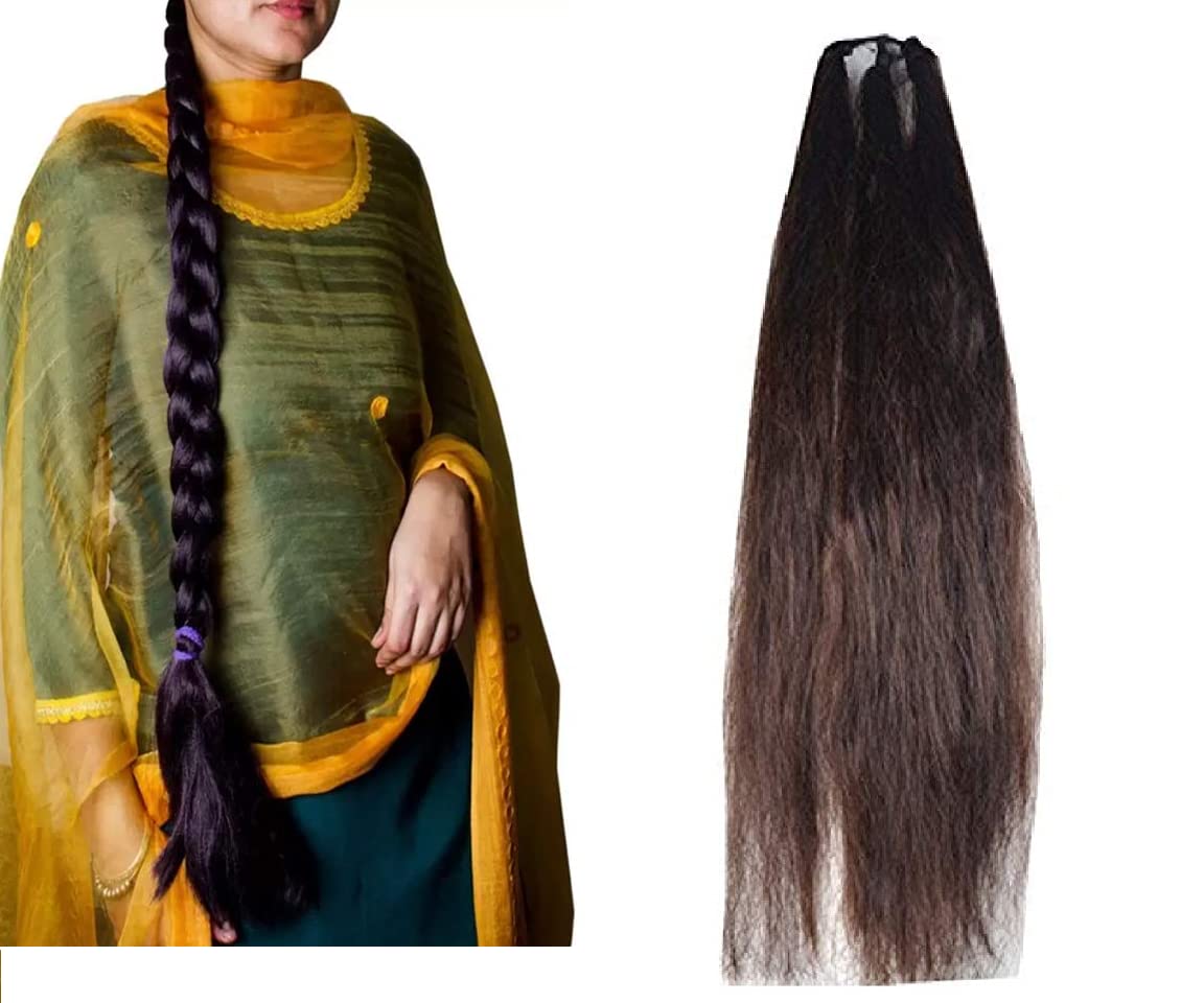 INAAYA Synthetic Hair Extension - Choti Parandi Hair Accessory for Women (Brown) | Perfect for Weddings, Parties & Ethnic Styling