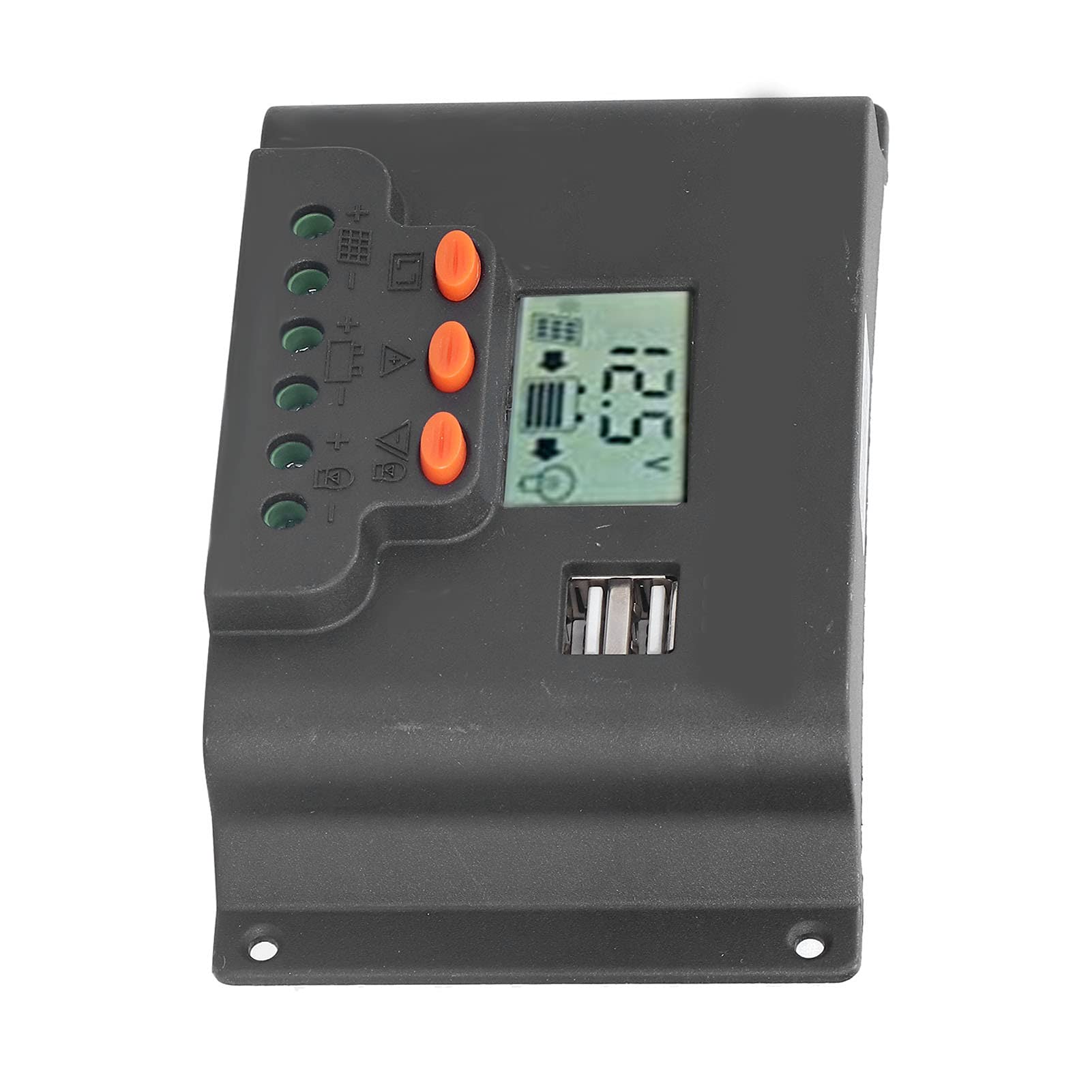 12V 24V LCD Solar Charge Controller - Adjustable PWM with Overload & Short Circuit Protection for Solar Panels, RV, Marine, Off-Grid Systems - Perfect for Home, Industrial & Outdoor Use