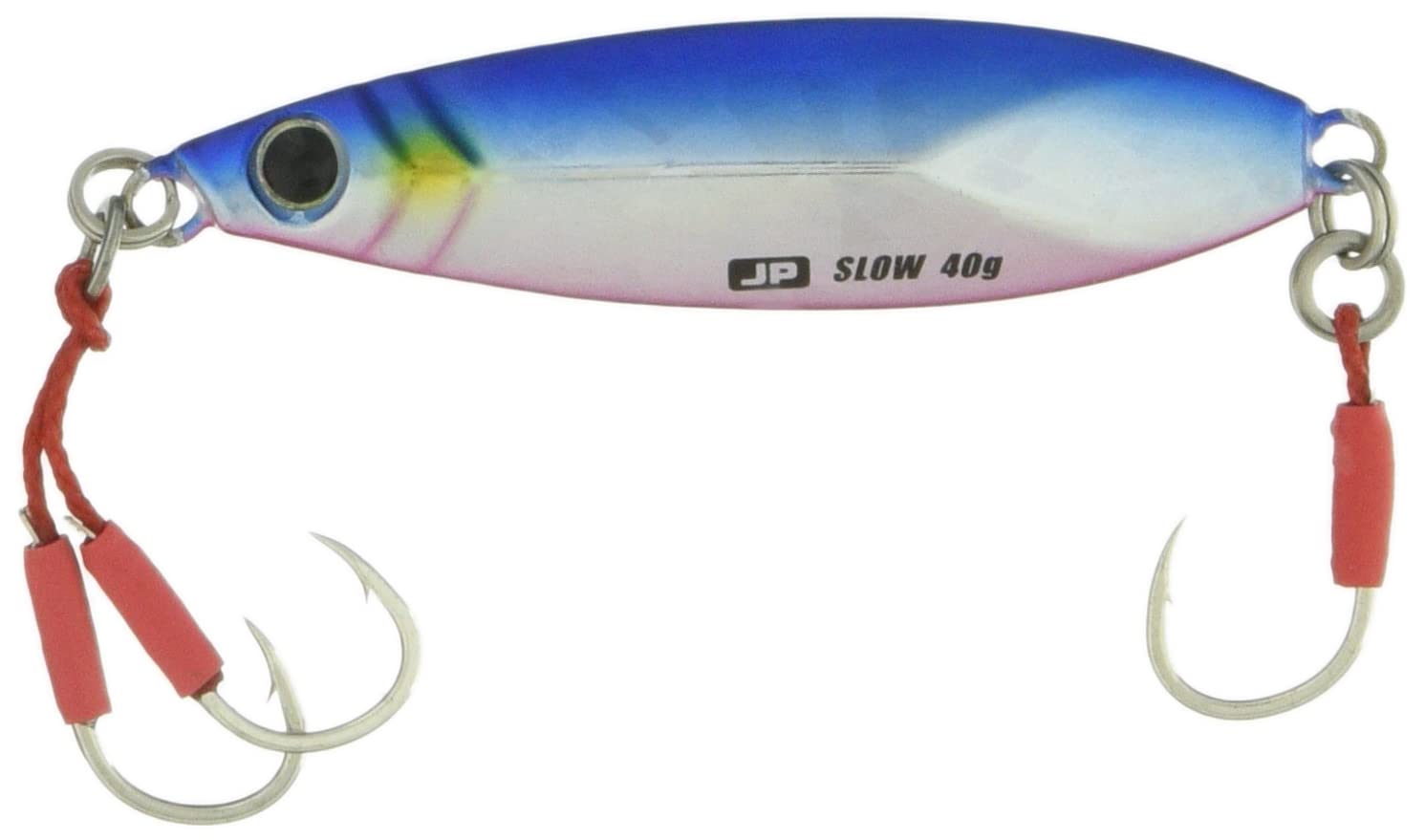 Majorcraft JPSLOW-40004BLUEPINK Slow Jig Fishing Lure 40g - Blue & Pink Saltwater Jigging Lure for Tuna, Amberjack & Bottom Fish | Perfect for Offshore & Deep Sea Fishing