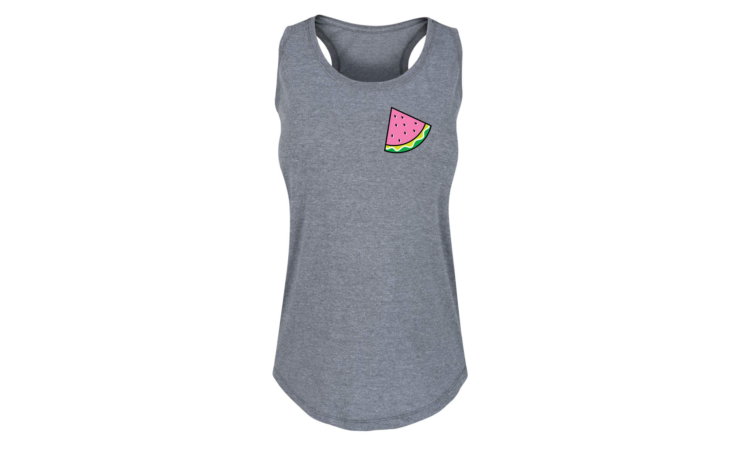 Watermelon Slice Print Women's Racerback Tank Top - Soft Breathable Summer Workout Shirt for Gym, Yoga & Casual Wear