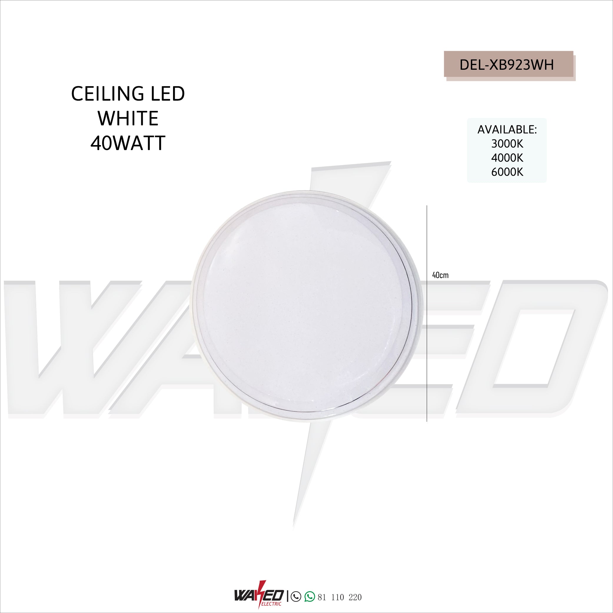 40W Round LED Ceiling Light 40cm - Energy Efficient Modern Lighting for Home, Office, and Commercial Spaces