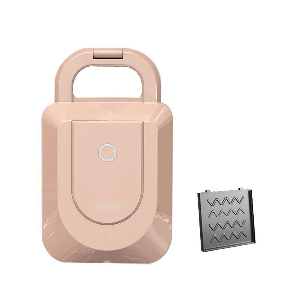 Professional 600W Sandwich Maker & Waffle Iron - Electric Grill Pan for Steak, Cake Baking Mold, Jaffle Toaster (Pink, Style3) - Perfect for Breakfast, Brunch & Family Gatherings