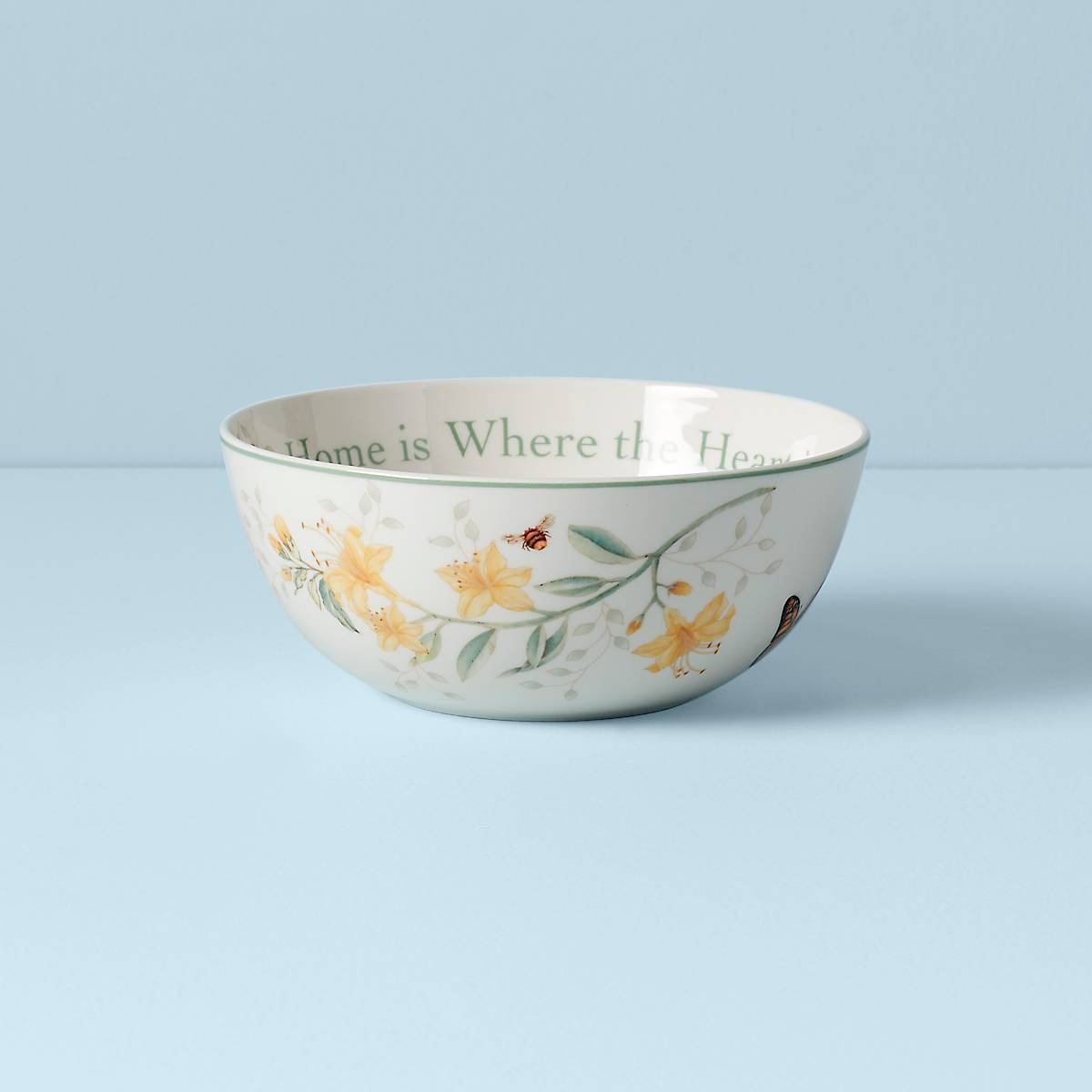 Butterfly Meadow 'Home is Where The Heart is' Decorative Bowl - Perfect for Kitchen, Dining Table Centerpiece, and Gift Giving