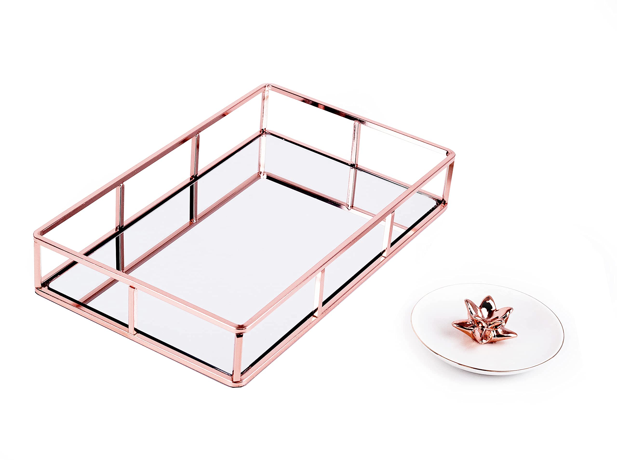 EZDC Rose Gold Vanity Tray - 12 x 7.5