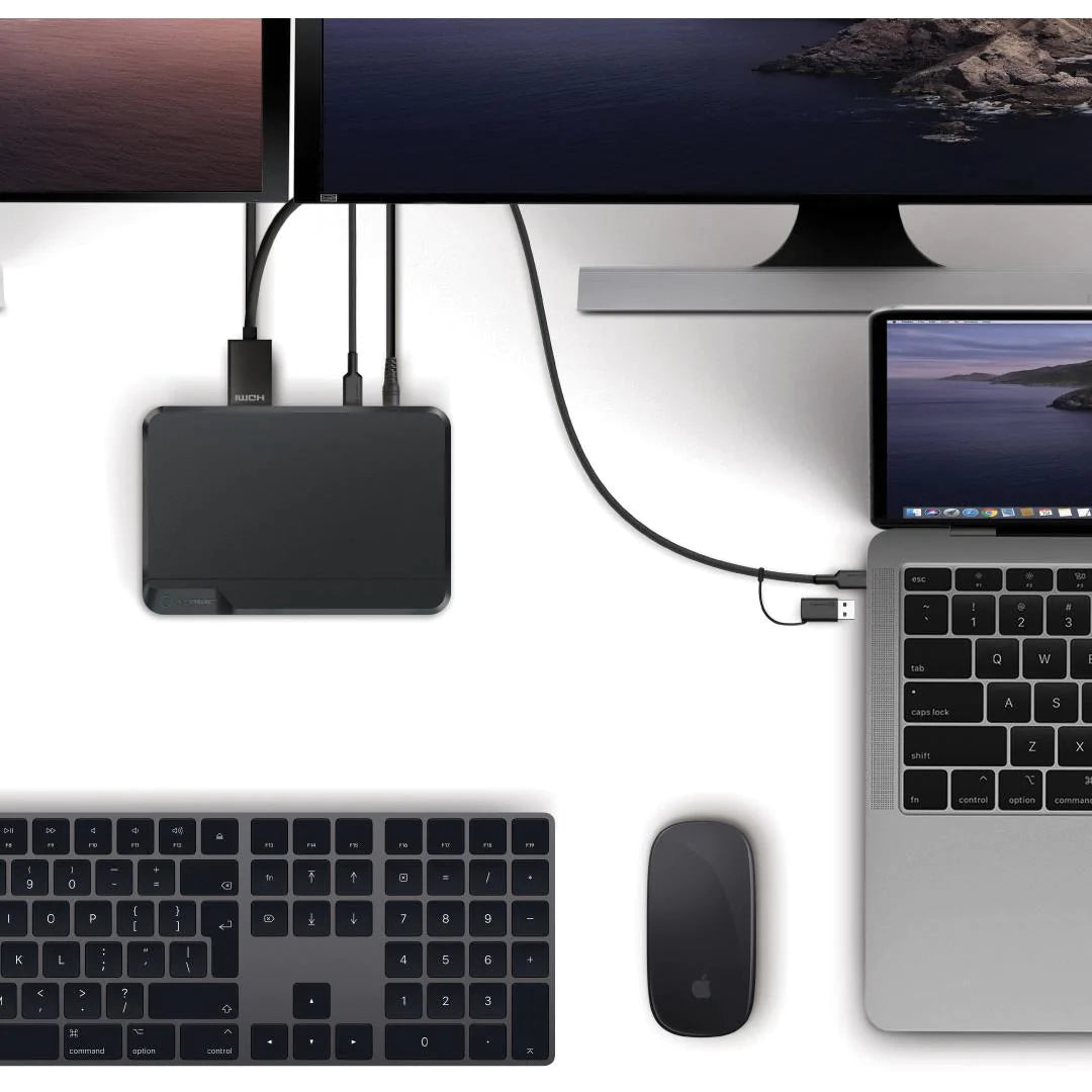 ALOGIC Universal Twin HD Docking Station for Dual Monitors - 4K USB-C Hub with HDMI, DisplayPort, Ethernet & 100W PD - Perfect for Home Office, Gaming & Remote Work Setup