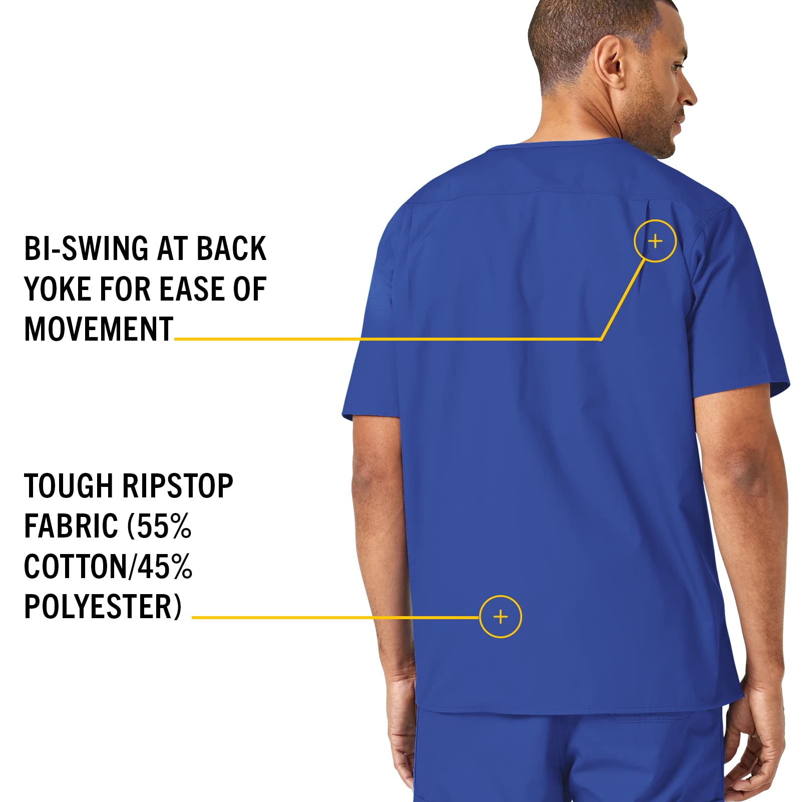 Carhartt Men's Ripstop Multi-Pocket Scrub Top - Durable Work Shirt for Medical Professionals & Healthcare Workers - Perfect for Hospitals, Clinics & Nursing Shifts
