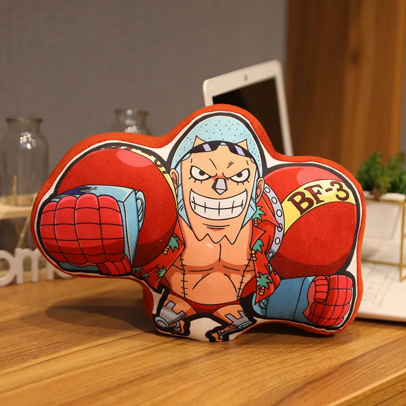 One Piece Anime Character Cushion Pillow - Luffy, Zoro & Chopper Designs - Soft Plush Throw Pillow for Bed, Sofa & Gaming Chair Decor