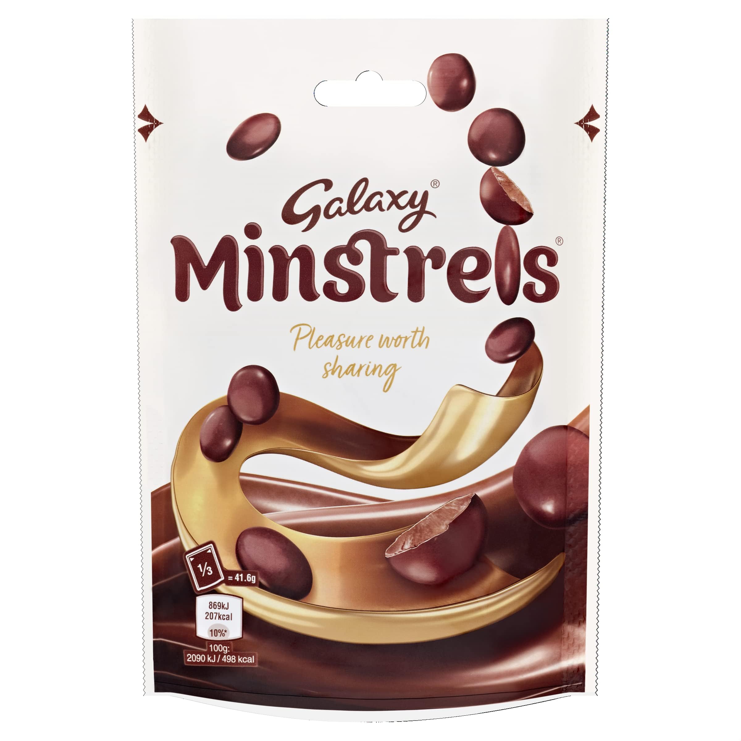 Galaxy Minstrels Milk Chocolate Candy, 125g Bag - Perfect for Snacking, Gifts & Party Favors
