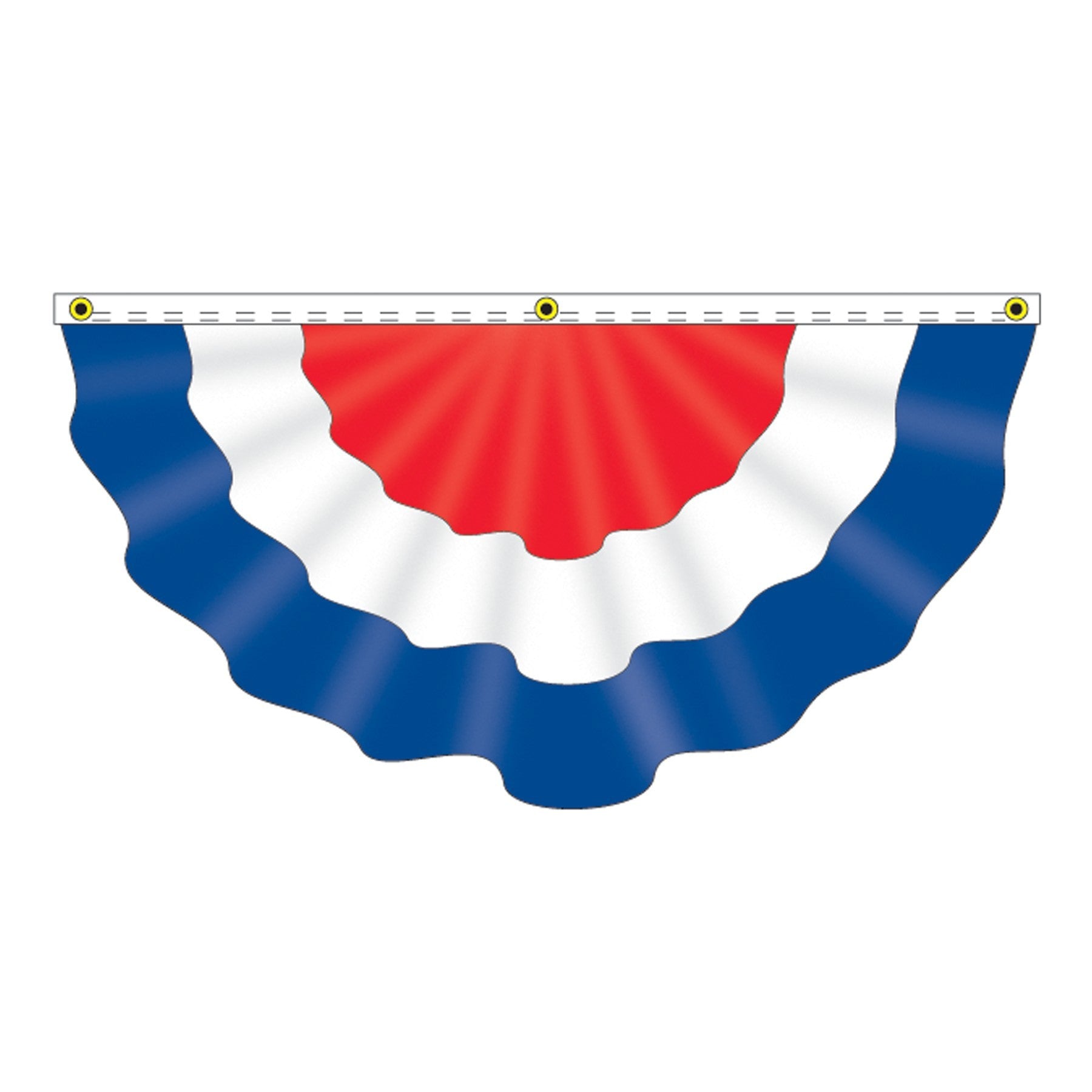 Large RWB Pleated Nylon Fan Flag - 2 Size Options | Patriotic Decoration for Football Games, Tailgating & Home Decor
