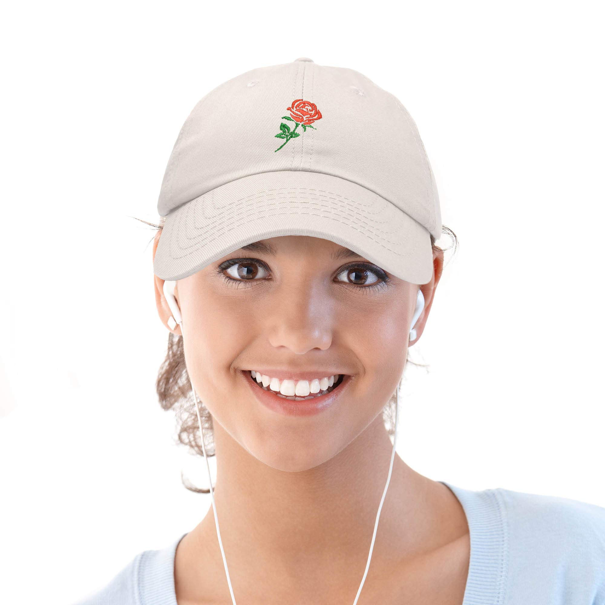 Premium Embroidered Red Rose Baseball Cap for Women - Stylish Fashion Hat for Outdoor Activities, Sports, and Casual Wear