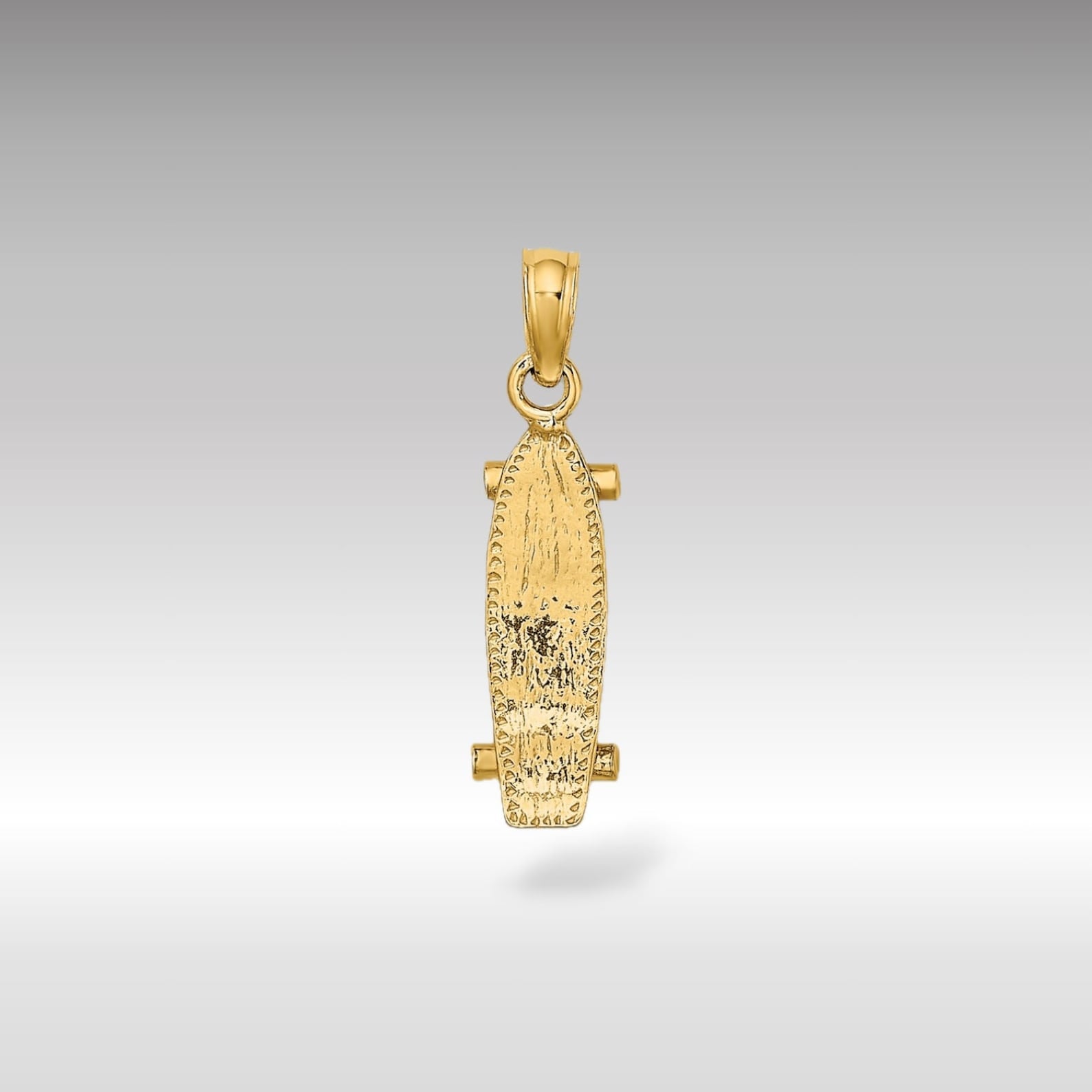 3D Gold Skateboard Pendant Necklace - Hip Hop Jewelry for Men & Women - Perfect for Skateboarders, Streetwear & Urban Fashion Lovers