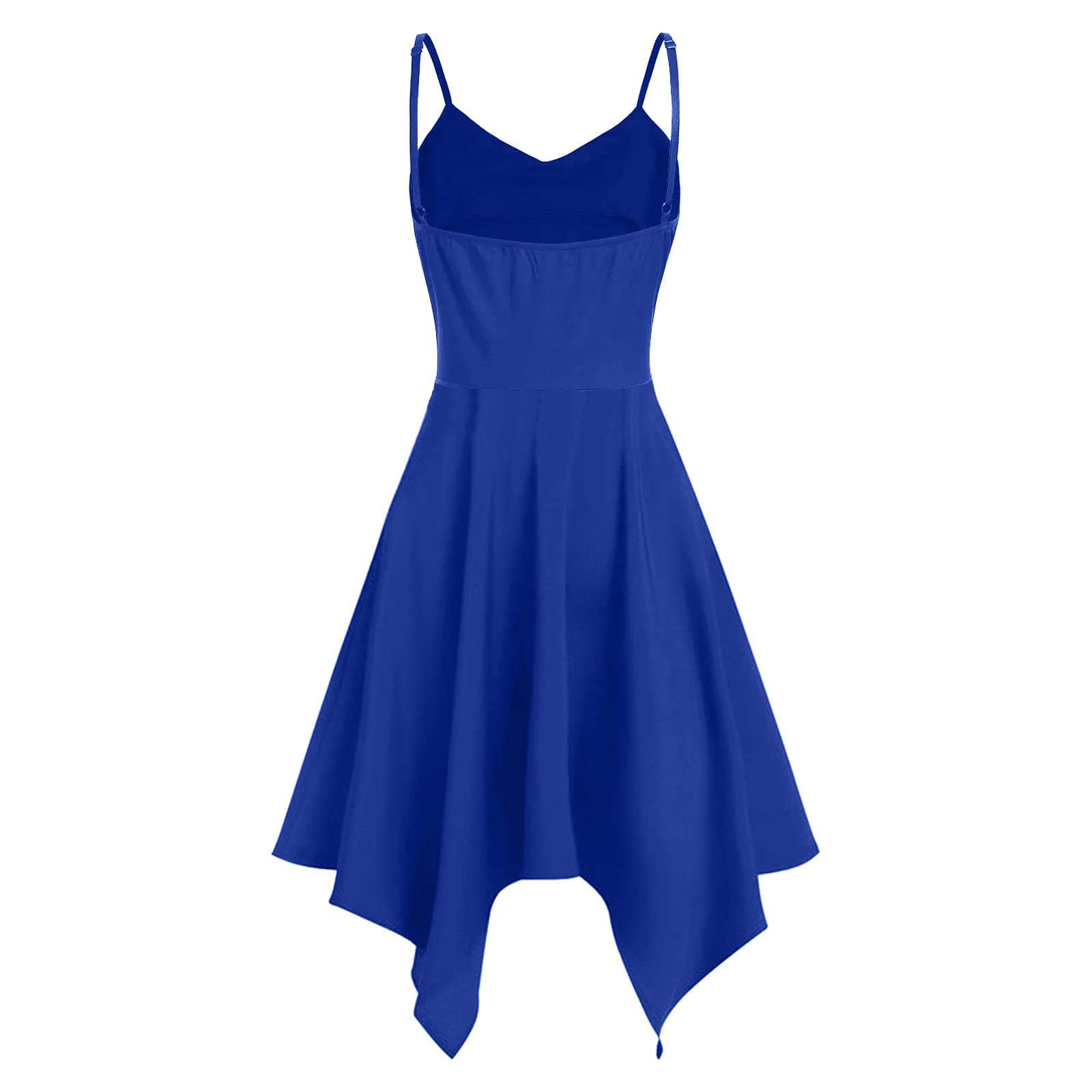 Trendy Women's Summer Dresses 2022 - Flowy Asymmetric Hem Camis Handkerchief Dress in Solid Colors, Plus Size & Regular Sizes | Perfect for Beach Vacations, Date Nights & Summer Parties