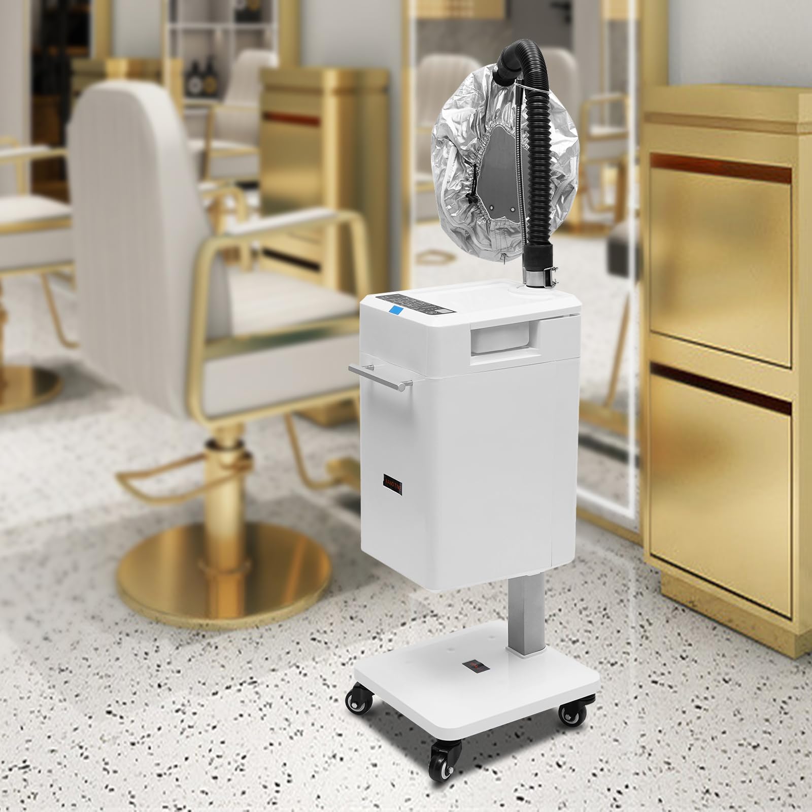 500W Nano Salon Hair Steamer with Negative Ion Technology - Vertical Hair Steamer for Perm, Dyeing & Deep Conditioning at Home or Barbershop | Smart Touch Control Display | Perfect for Natural Hair Care & Styling Treatments