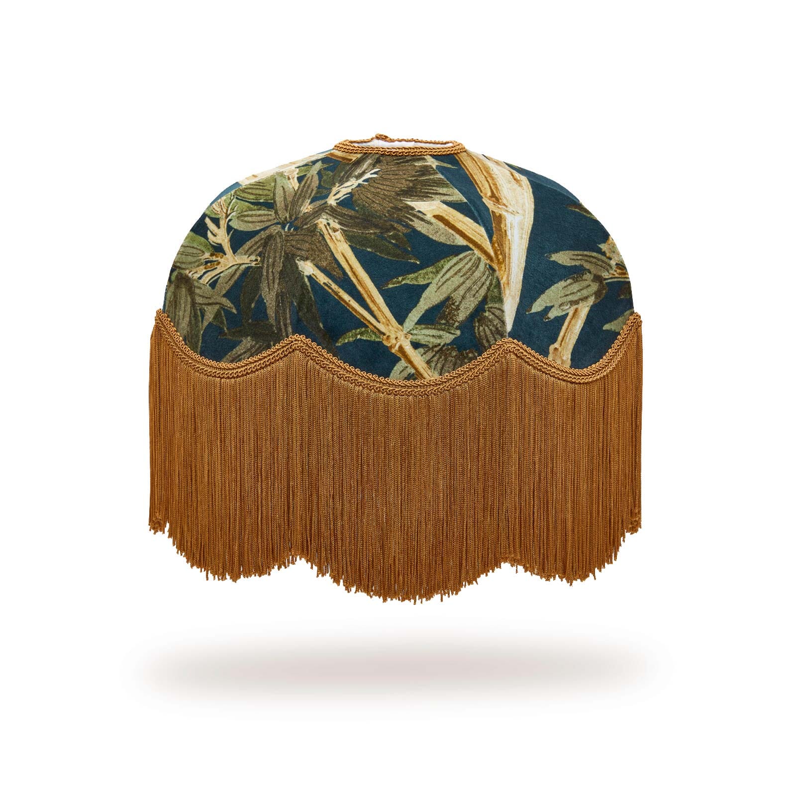 Bambusa Velvet Tilia Lampshade - Midnight Blue Luxury Fabric Lamp Shade for Bedroom, Living Room & Nursery Decor