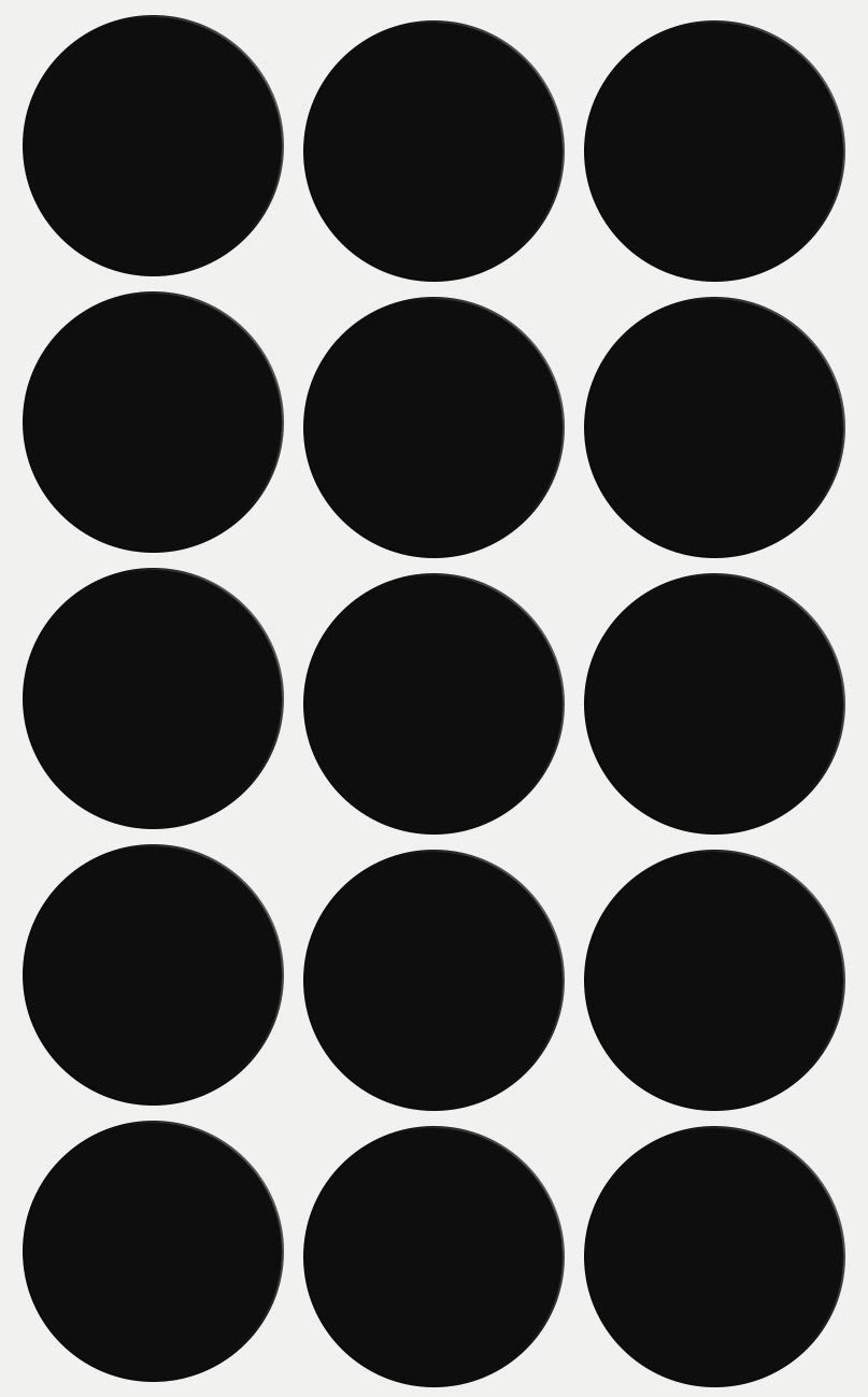 Royal Green Round Dot Sticker Labels - 225 Pack for Envelopes, Invitation Seals, Arts & Crafts, Scrapbooking, Gift Wrapping & DIY Projects (Black)