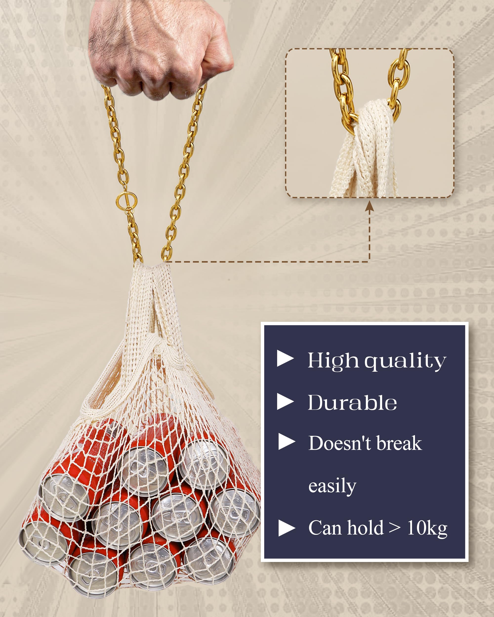 18K Chunky Gold Necklace for Women & Men - Sweatproof & Non-Tarnish Layered Chain Necklace - Thick Herringbone Paperclip Necklace Stack - Perfect for Layering, Everyday Wear & Special Occasions