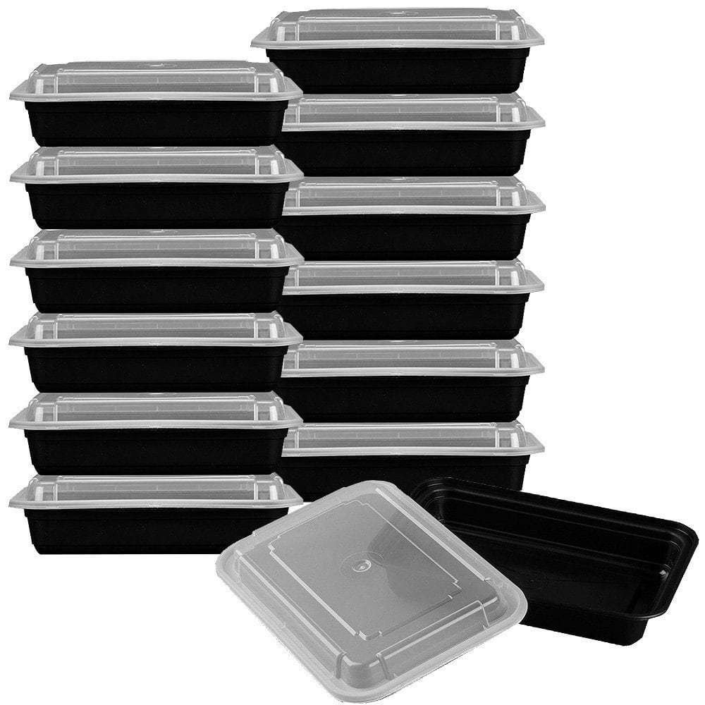 12-Piece Black Food Storage Containers with Lids (2