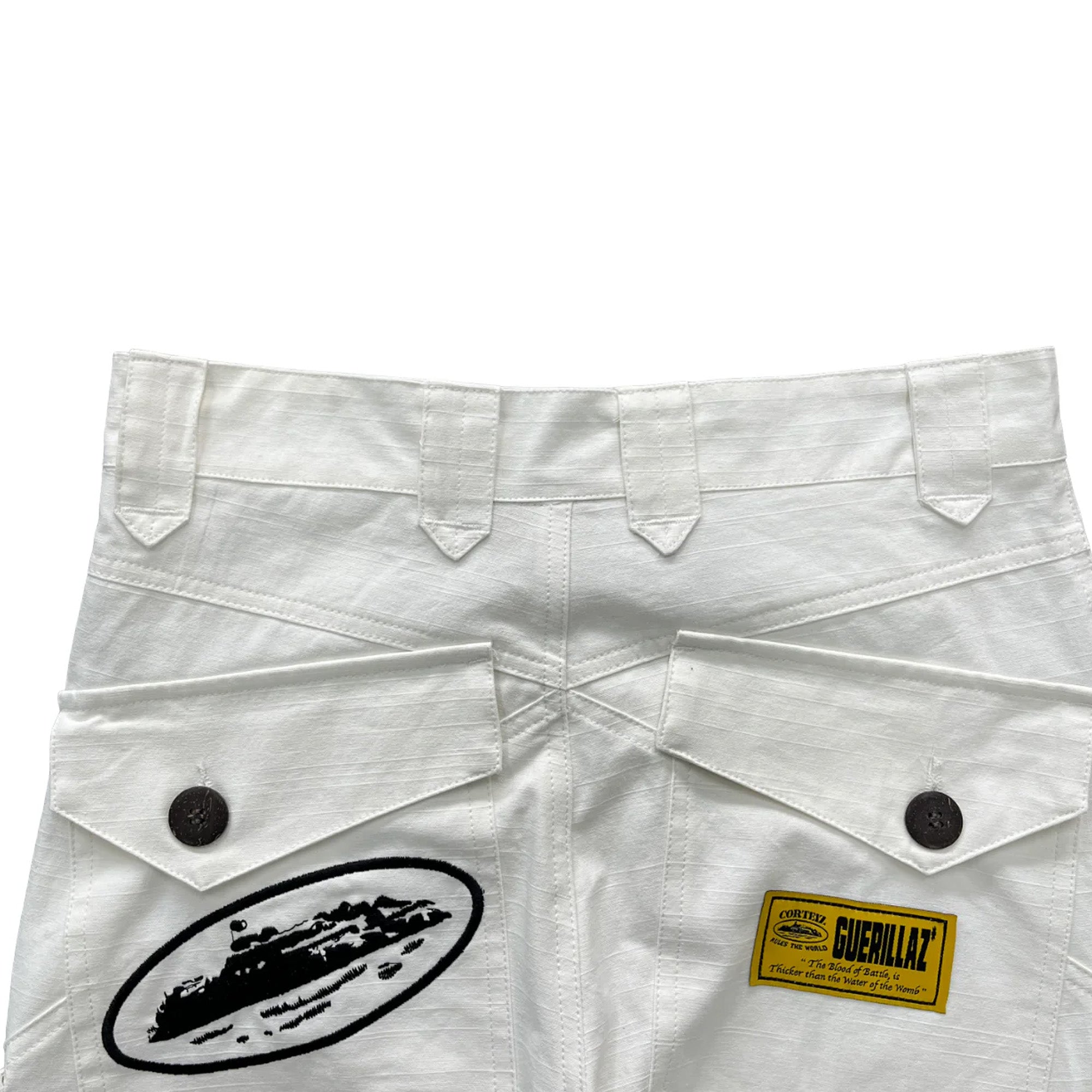 Corteiz Storm Cargo Pants for Men - White Streetwear Joggers | Comfortable & Stylish Hip Hop Fashion | Perfect for Urban Wear, Gym & Casual Outfits