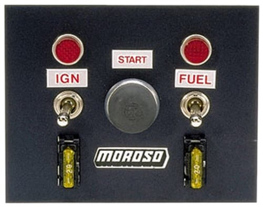 Moroso 74130 Switch Panel with Toggle Switches - Heavy Duty Automotive Dash Control Panel for Cars, Trucks & Boats - Perfect for Custom Wiring & Electrical Upgrades