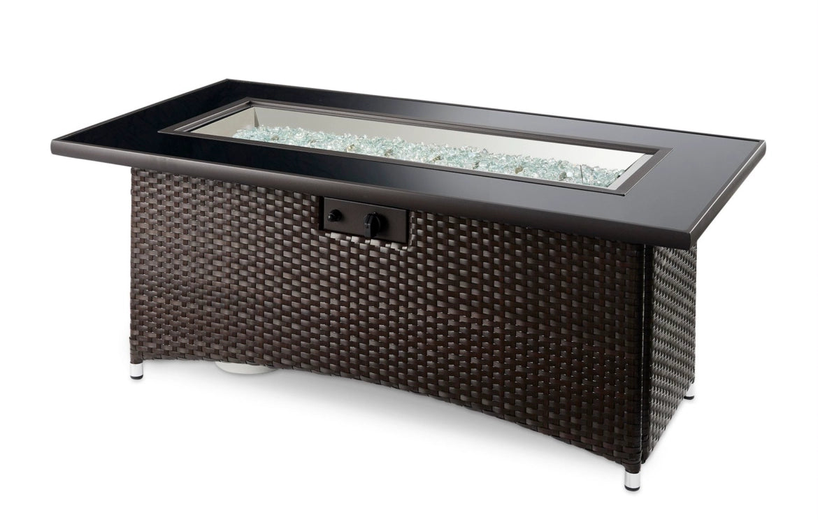 The Outdoor Greatroom Company Montego Linear Gas Fire Pit Table - Modern Patio Heater for Backyard, Deck & Outdoor Living Spaces - Perfect for Entertaining & Relaxing