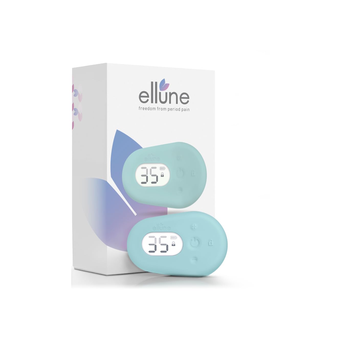 Paingone Ellune - Electric Heating Pad for Menstrual Cramps & Endometriosis Pain Relief - Long Lasting Battery & Intuitive Screen - Doctor Recommended - Sky Blue - Perfect for Home, Office & Travel Use