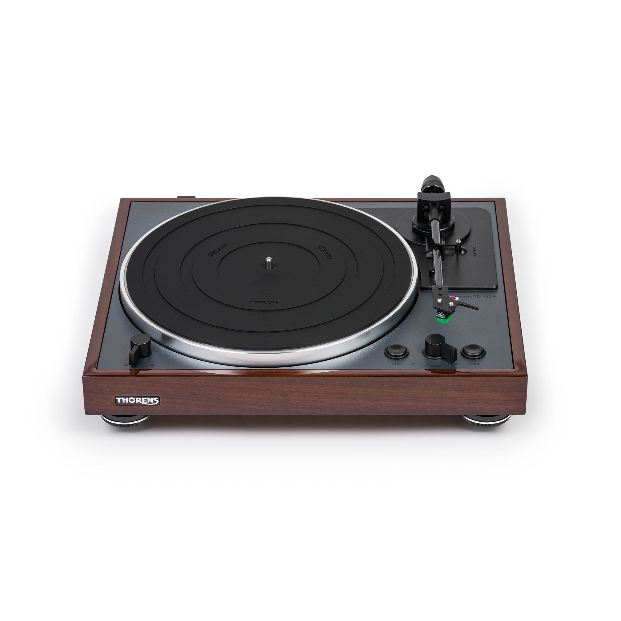 Thorens TD 102 A Fully Automatic Turntable - Vintage Vinyl Record Player with Built-in Preamp | Perfect for Home Audio, DJ Setup & Music Enthusiasts