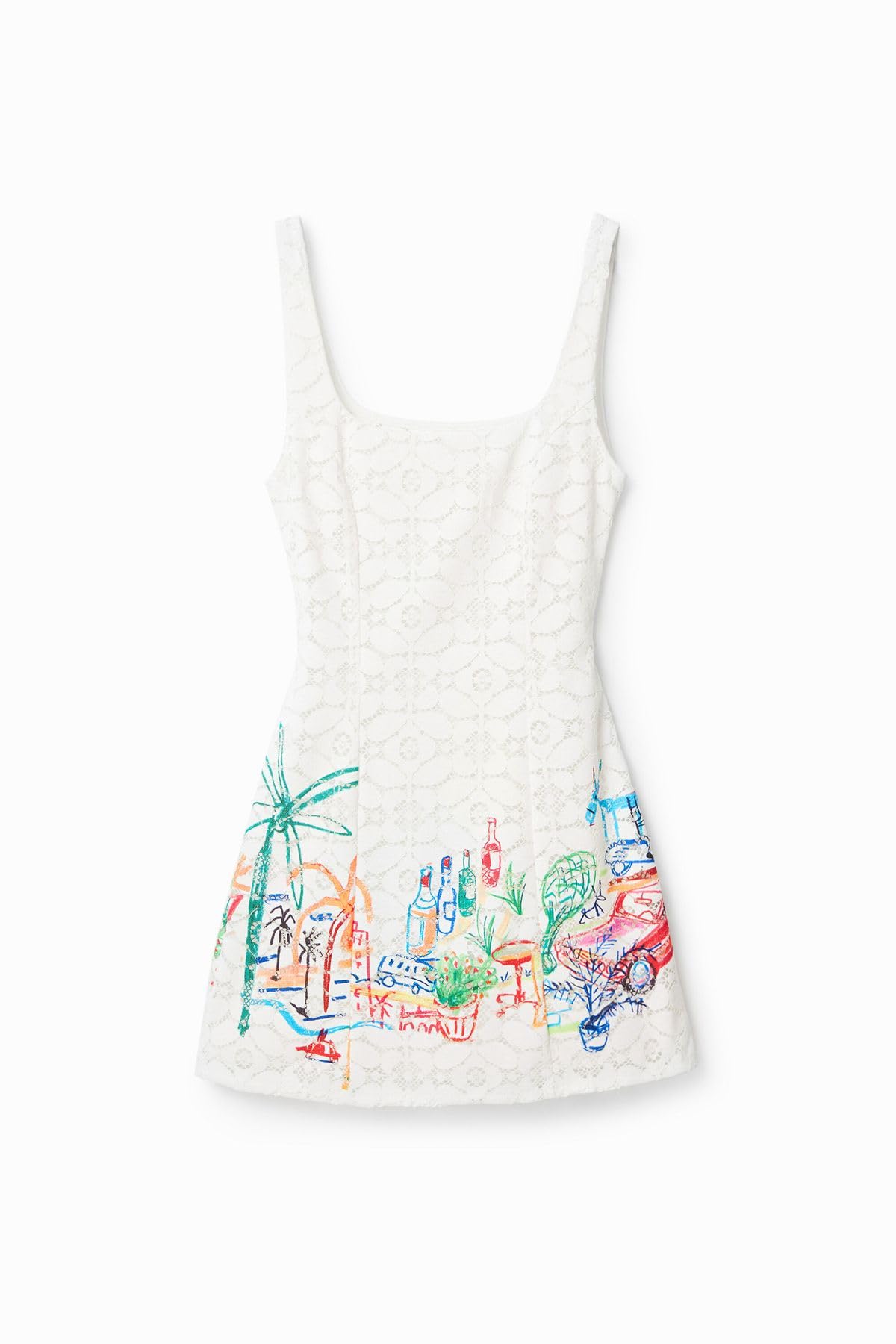 Desigual Women's Sleeveless Woven Dress - Lightweight Summer Dress for Beach, Vacation & Casual Outings