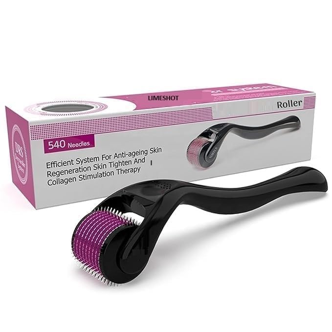 LIMESHOT 0.5mm Hair Growth Roller for Men & Women - Micro Needle Scalp Massager for Thicker Hair, Hair Loss Treatment & Damaged Hair Repair | Perfect for Home Hair Care Routine & Scalp Stimulation Therapy