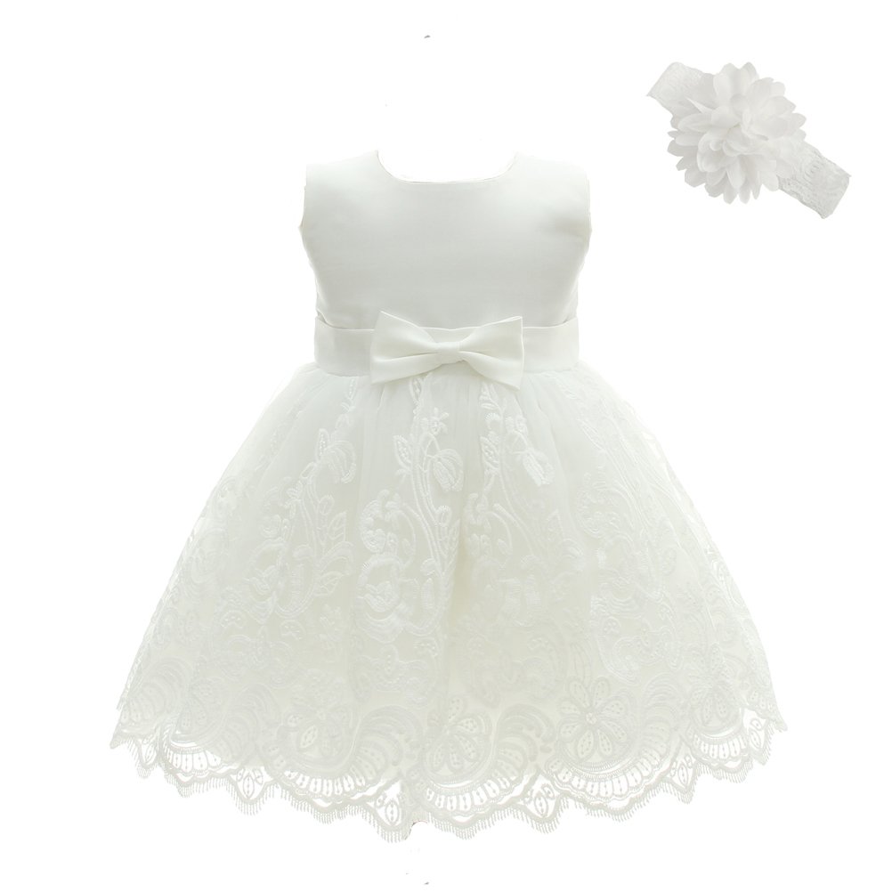 Moon Kitty Baby Girls Embroidered Baptism Dresses - Elegant Christening Gowns for Special Occasions | Perfect for Church Ceremonies, Baby Showers & First Birthday Celebrations