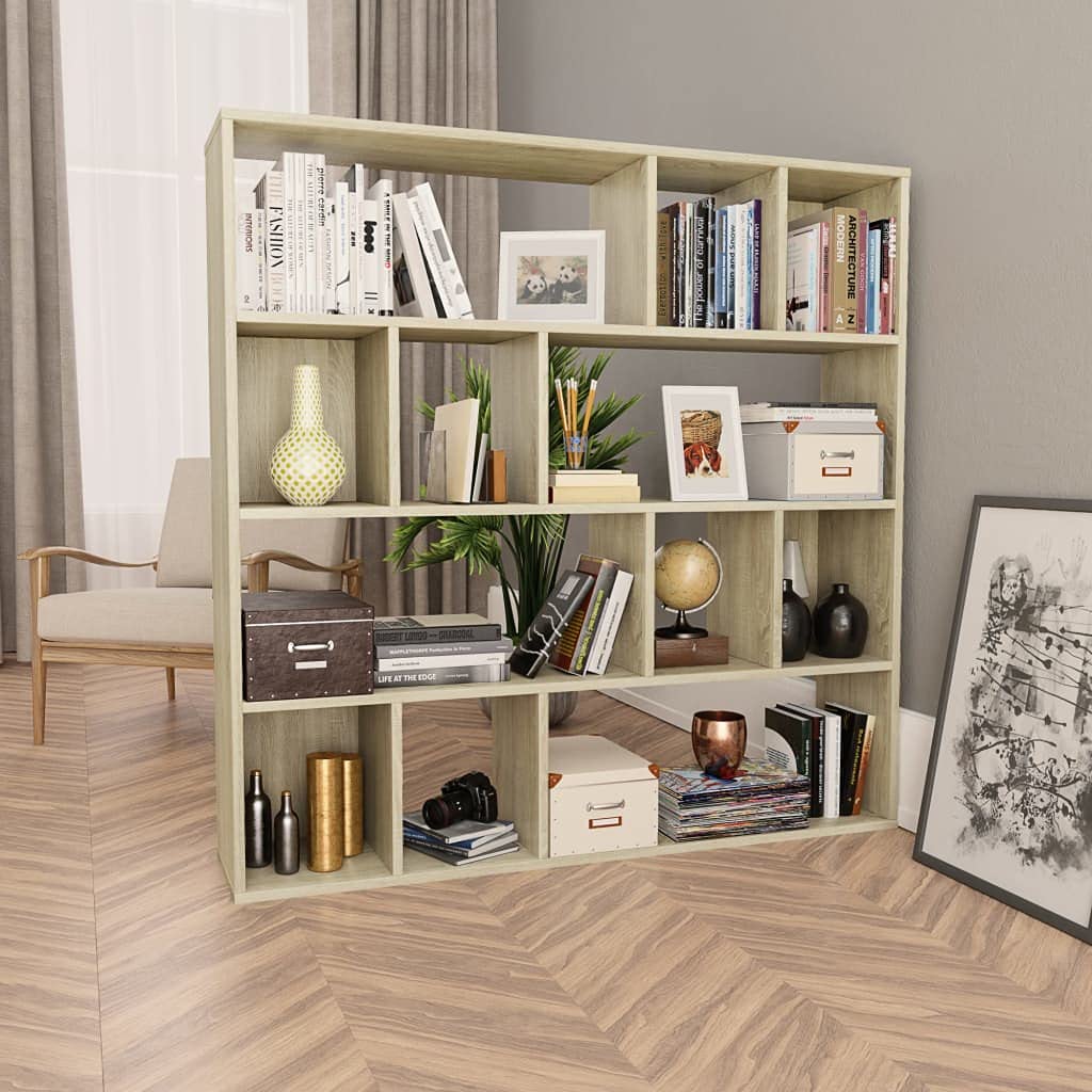 Sonoma Oak Bookcase with Open Shelves - 43.3