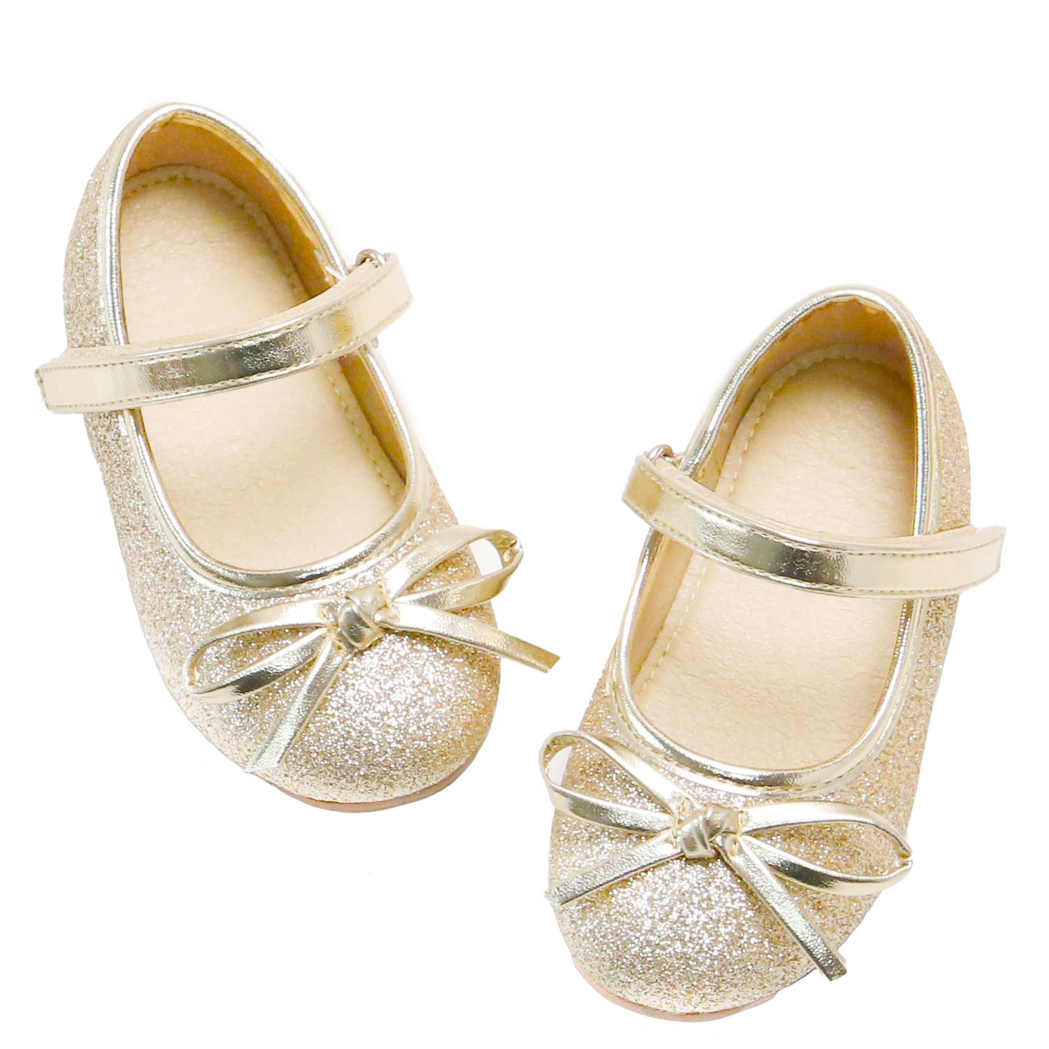 GINFIVE Toddler Girls Mary Jane Dress Shoes - Cute Ballerina Flats for Baby & Little Girls - Perfect for Parties, School, and Special Occasions