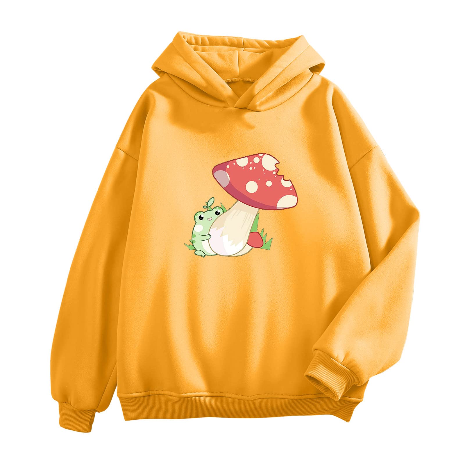 Cute Frog Print Women's Sweatshirt - Long Sleeve Hoodie Pullover for Casual Wear | Cozy Loungewear & Street Style Fashion