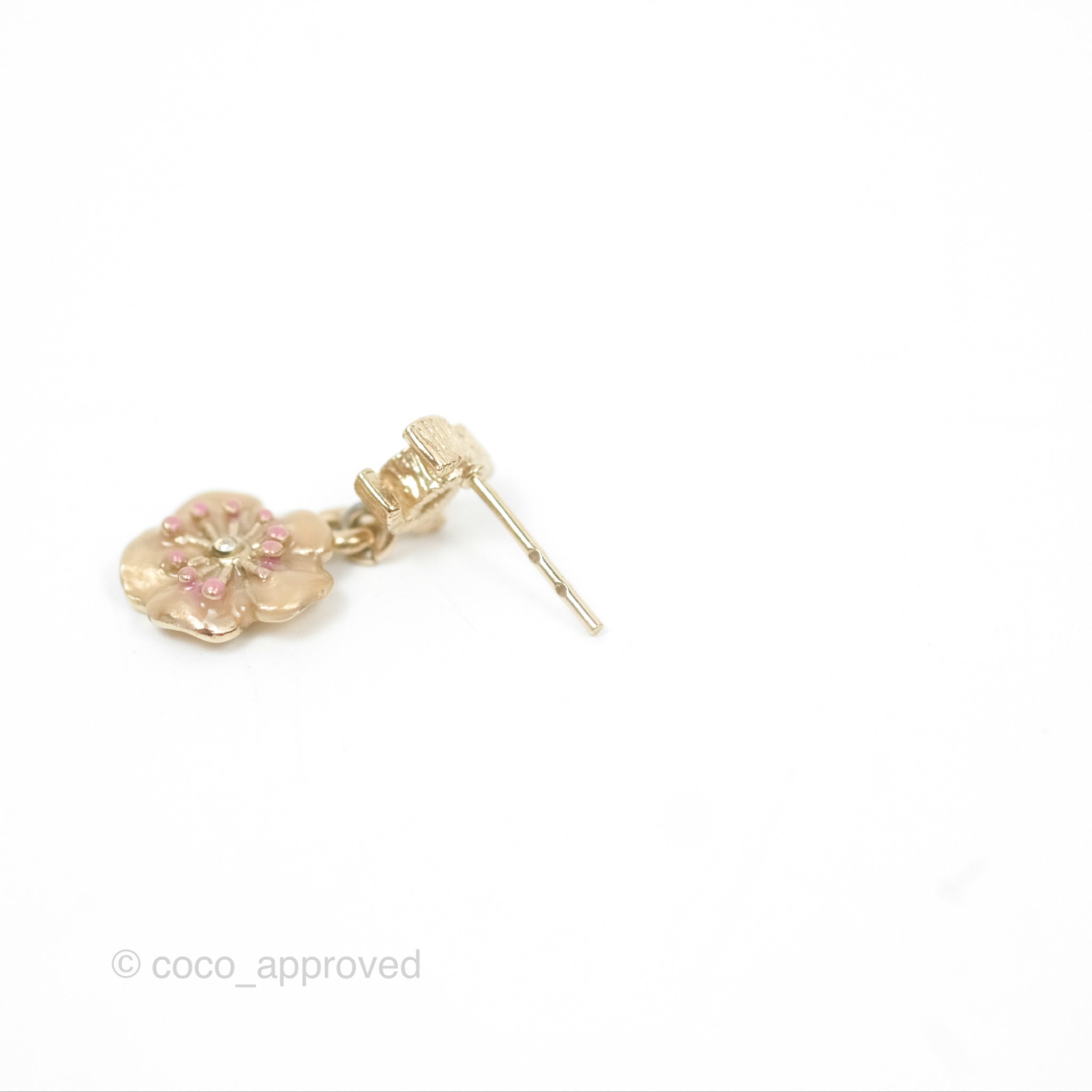 Chanel CC Camellia Drop Earrings - Gold Tone 13C - Luxury Fashion Jewelry for Women | Perfect for Parties, Weddings & Special Occasions