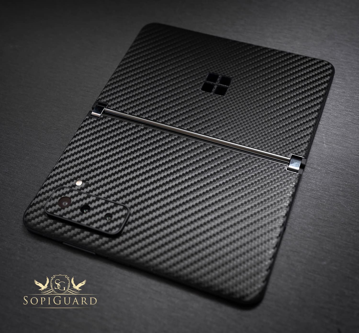SopiGuard Full Body Skin Sticker for Microsoft Surface Duo 2 (2021 2nd Gen) - Edge-to-Edge Protection Vinyl Decal (Flip Deep Space) | Perfect for Work, Travel & Everyday Use