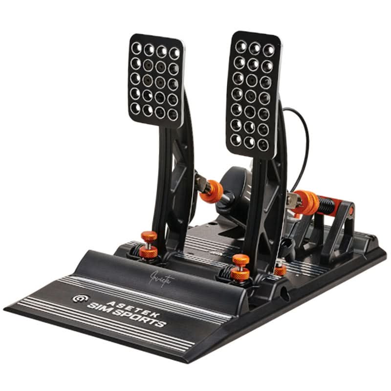 Asetek Simsports Invicta Racing Wheel Pedals - High Performance Throttle & Brake Set for PC Sim Racing Games - Perfect for iRacing, Assetto Corsa, F1 2023 & More