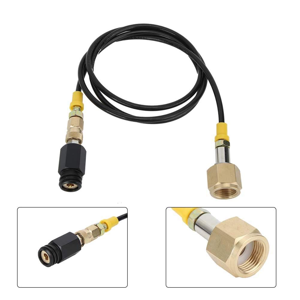 1.5M W21.8-14 DIN477 CO2 Tank Adapter Soda High Pressure Hose Kit for SodaStream - Home & Office Carbonation Accessories - Perfect for DIY Sparkling Water & Soda Making