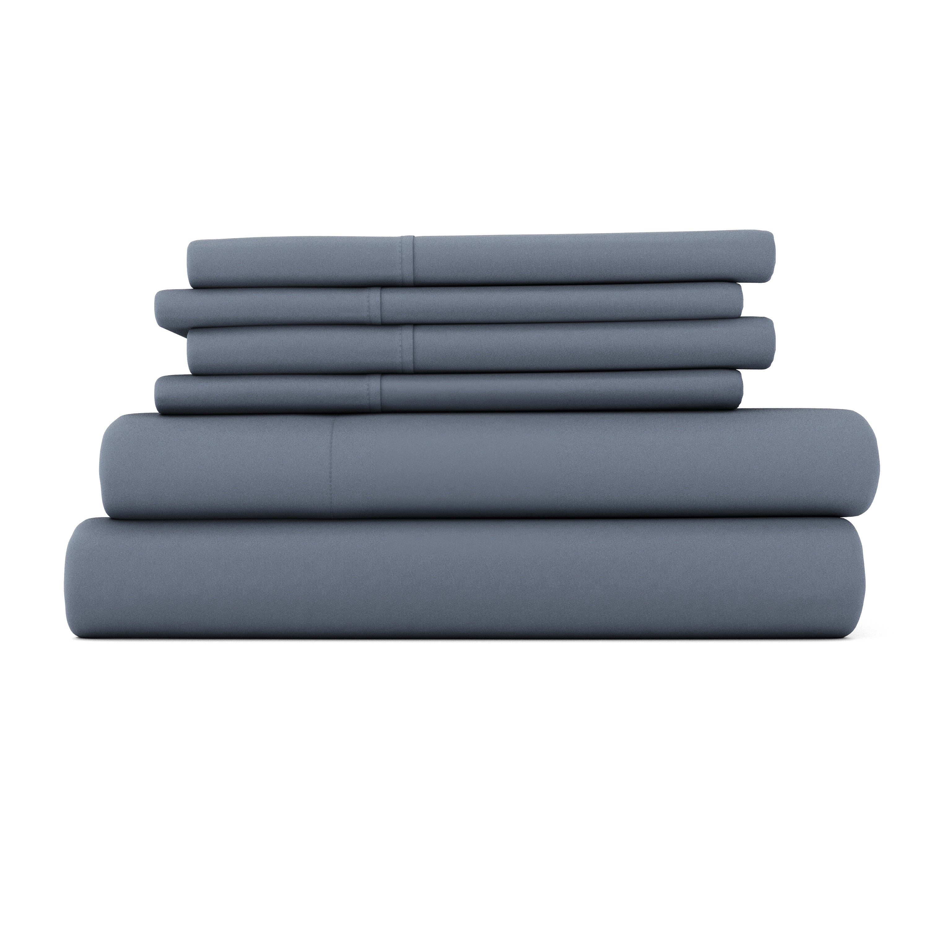 Premium 6-Piece Luxury Bed Sheet Set - Soft Breathable Cotton for Ultimate Comfort - Perfect for Master Bedroom, Guest Room & Dorm Use