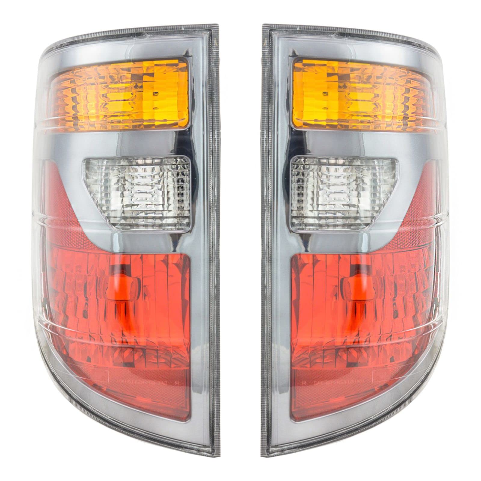 2006-2008 Honda Ridgeline Rear Tail Lights Set - Driver & Passenger Side Replacement Parts (HO2818131 HO2818132 HO2819131 HO2819132) - Perfect for Night Driving & Enhanced Vehicle Safety