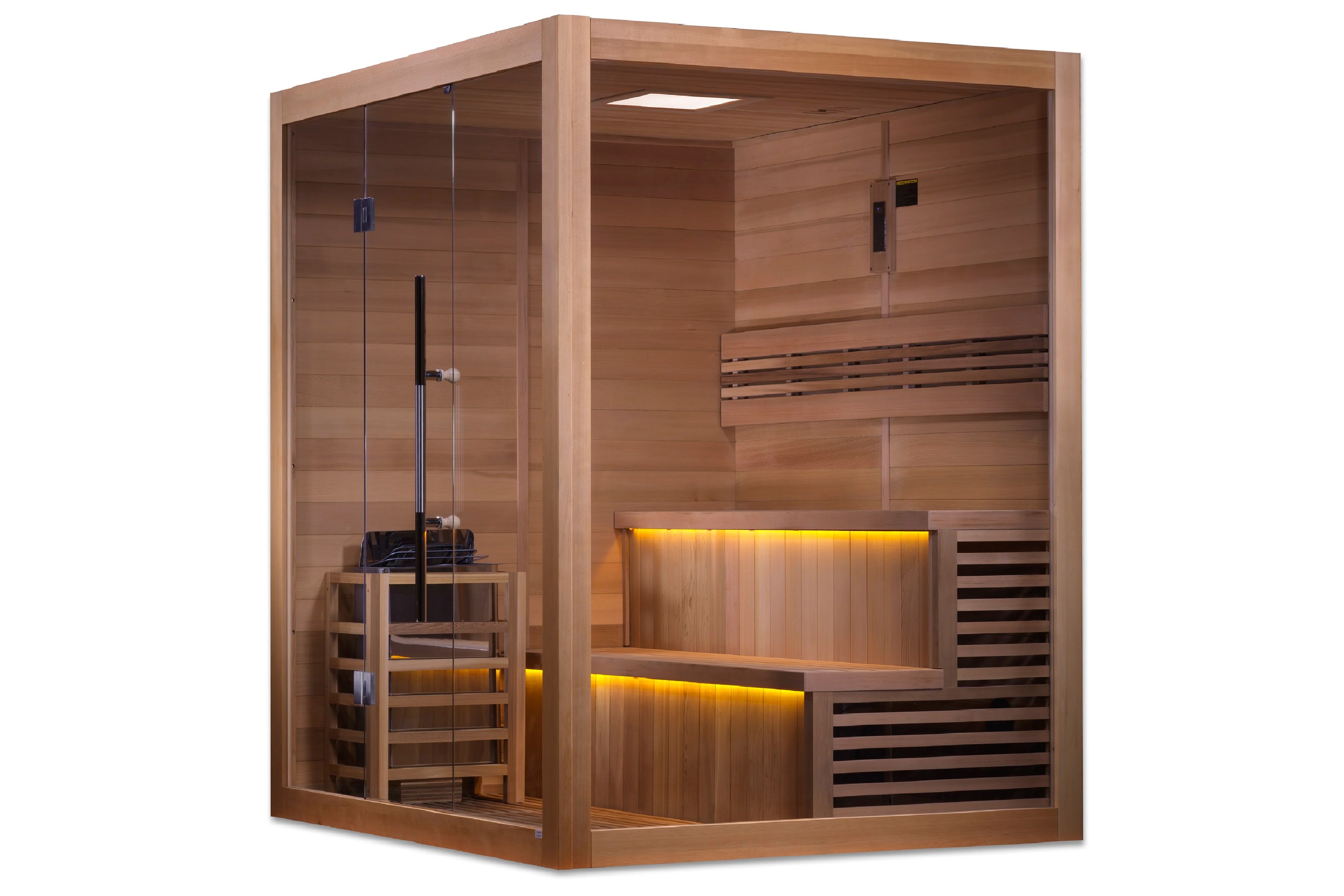Golden Designs Kuusamo Edition 6-Person Indoor Outdoor Traditional Sauna - Perfect for Home Spa, Backyard Relaxation & Wellness Retreat