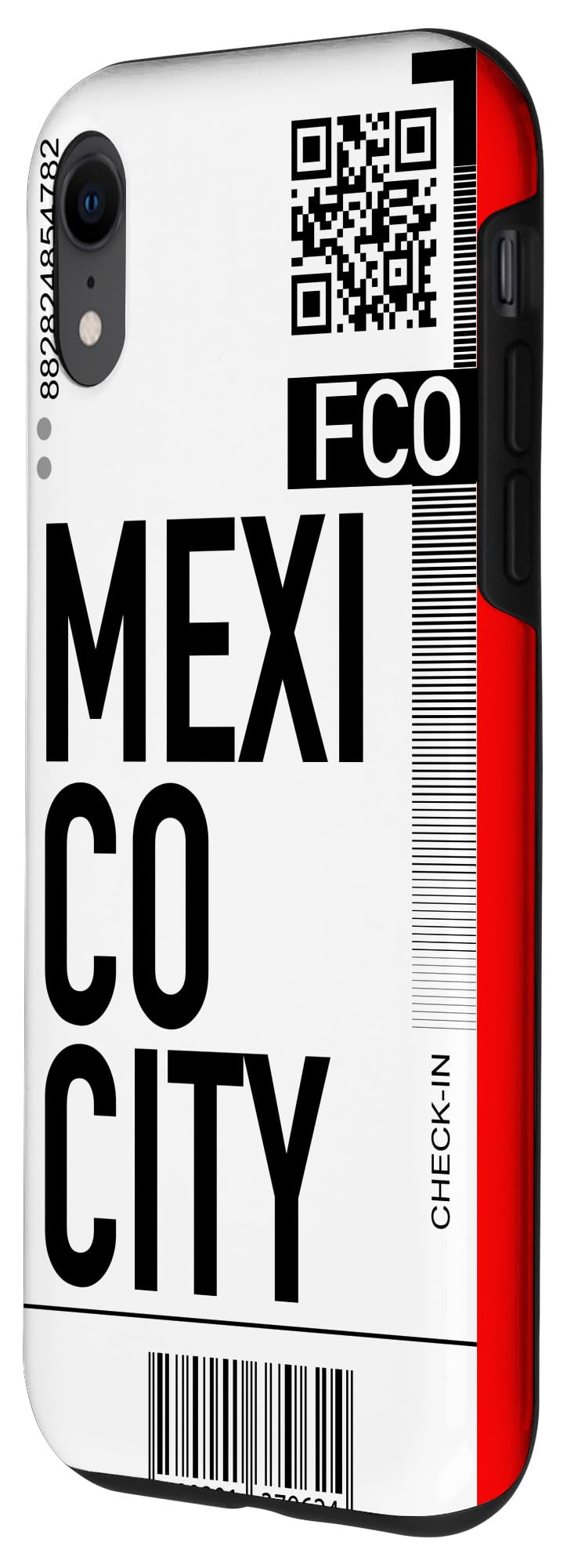 iPhone XR Phone Case - Mexico City Air Ticket & Boarding Pass Design - Durable Protective Cover for Travel & Everyday Use