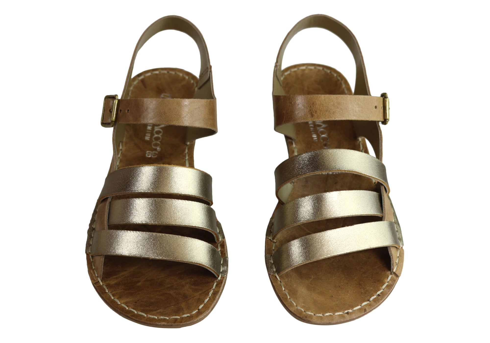 Andacco Aprili Women's Comfortable Flat Leather Sandals - Handmade in Brazil - Perfect for Beach, Vacation & Summer Outfits