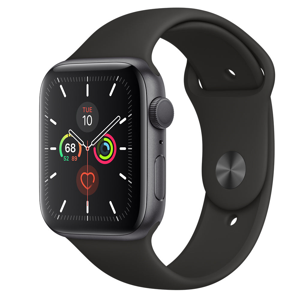Apple Watch Series 5 44mm GPS Smartwatch - Space Gray Aluminum Case (New) | Fitness Tracker, Heart Rate Monitor, Water Resistant | Perfect for Running, Swimming & Daily Use