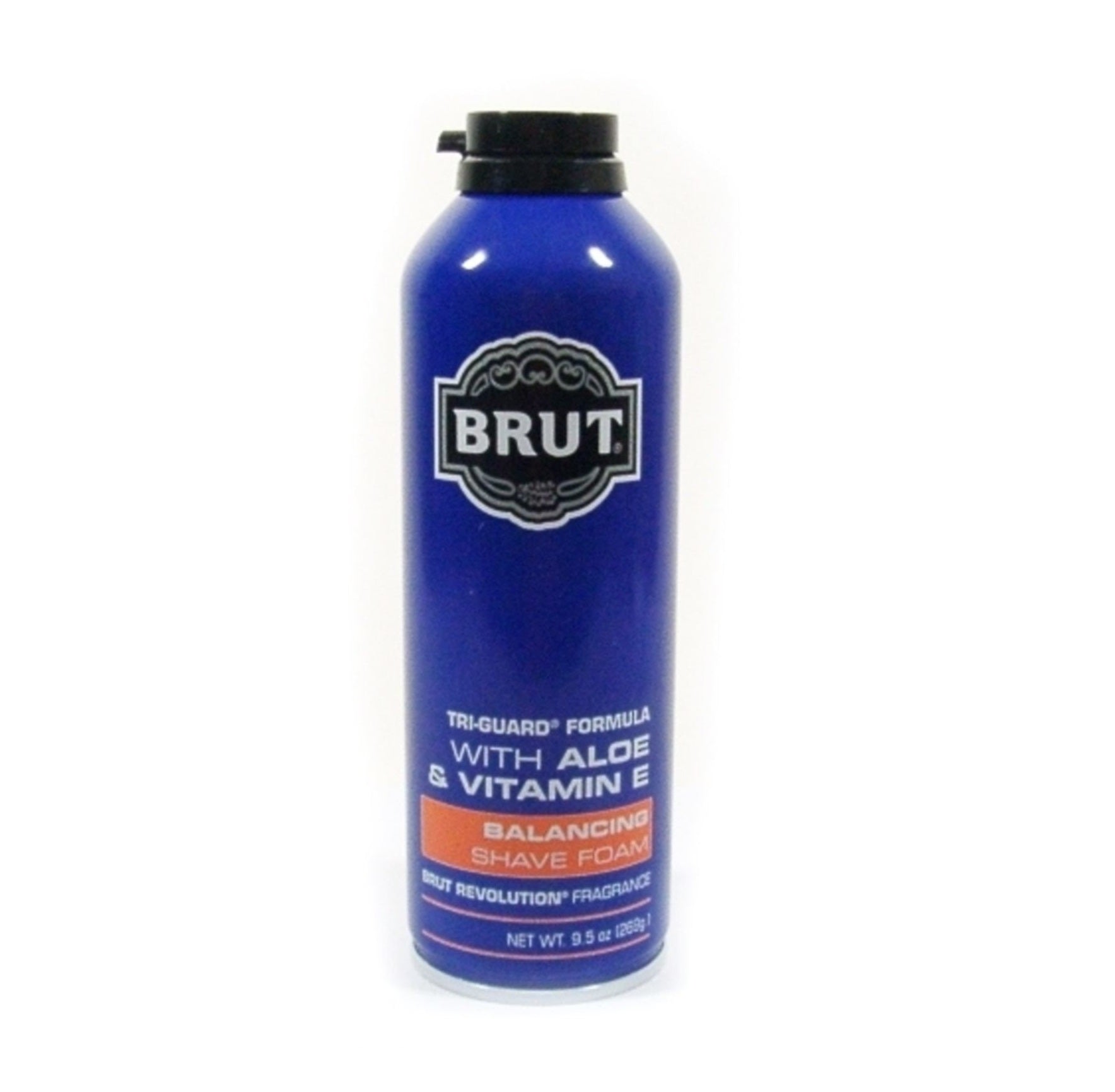 Brut Balancing Shaving Foam for Men - Revolution Fragrance (Blue) 269g - Moisturizing & Cooling Shave Cream - Perfect for Daily Grooming & Travel