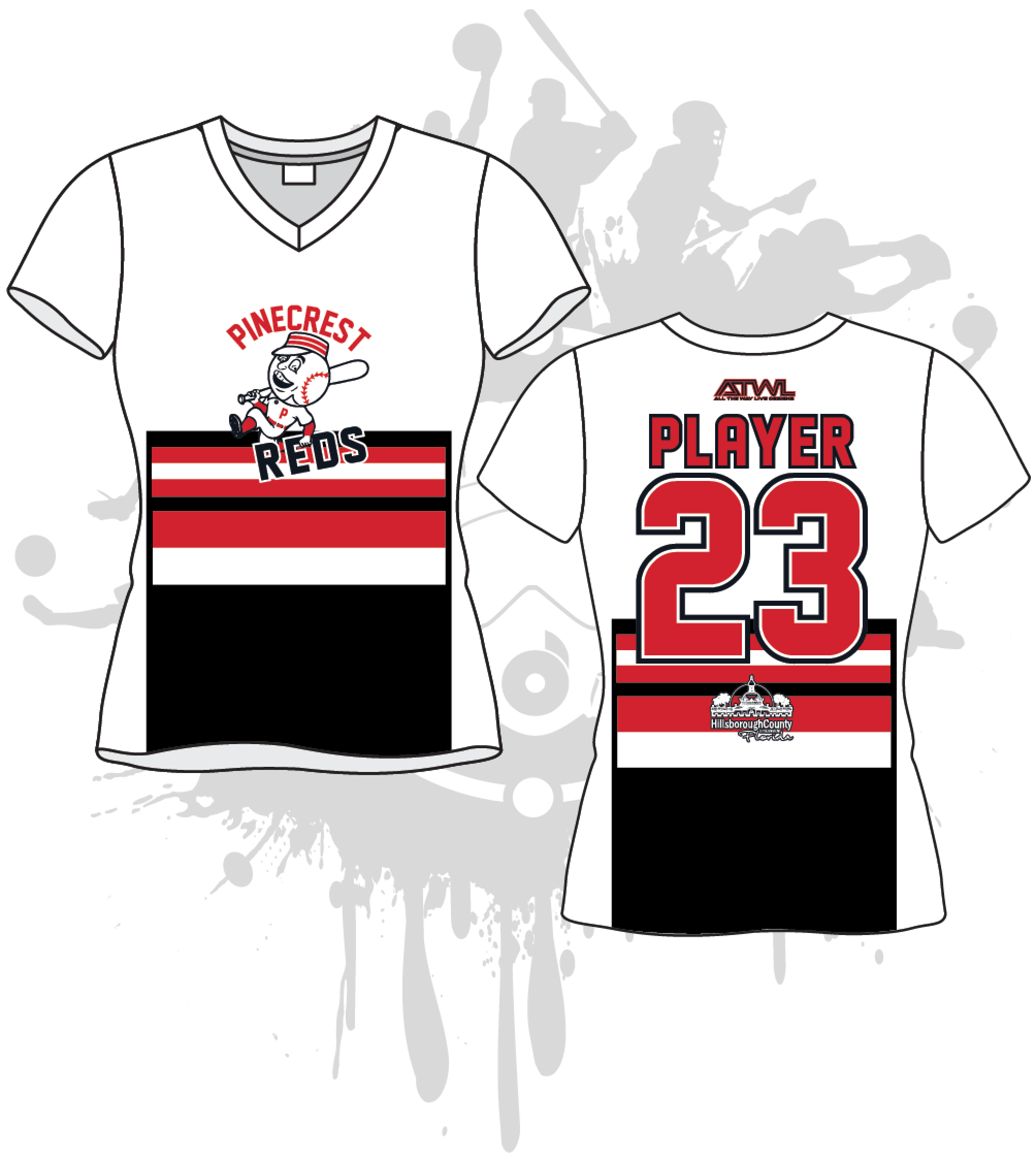 Pinecrest Little League Women's Baseball Shirt - Comfortable & Stylish Team Jersey for Youth Softball Games & Practice