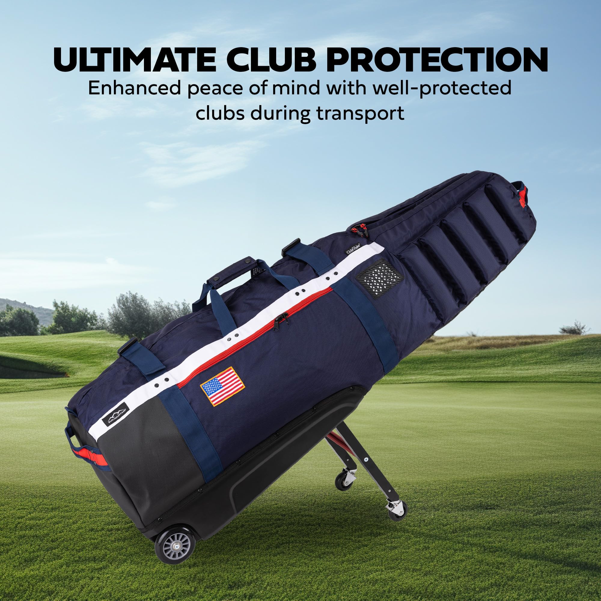 Sun Mountain Golf Club Glider Meridian Travel Bag - Premium Golf Club Cover for Protection & Easy Transport | Perfect for Air Travel & Golf Course Use