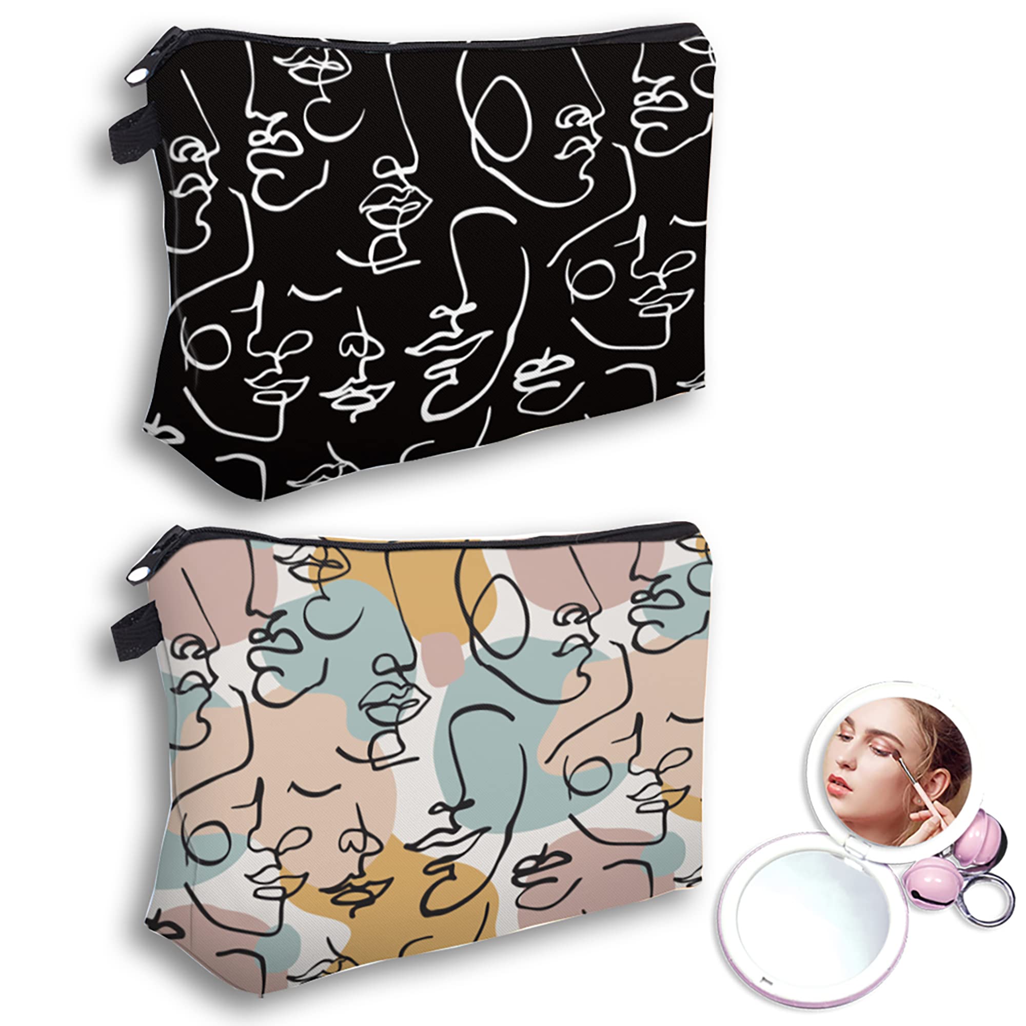 Waterproof Makeup Bag for Women - Travel Cosmetic Organizer with Multiple Pockets, Toiletry Pouch Case for Makeup Brushes & Skincare - Perfect Gift for Women & Girls (Ideal for Travel, Gym, Daily Use)