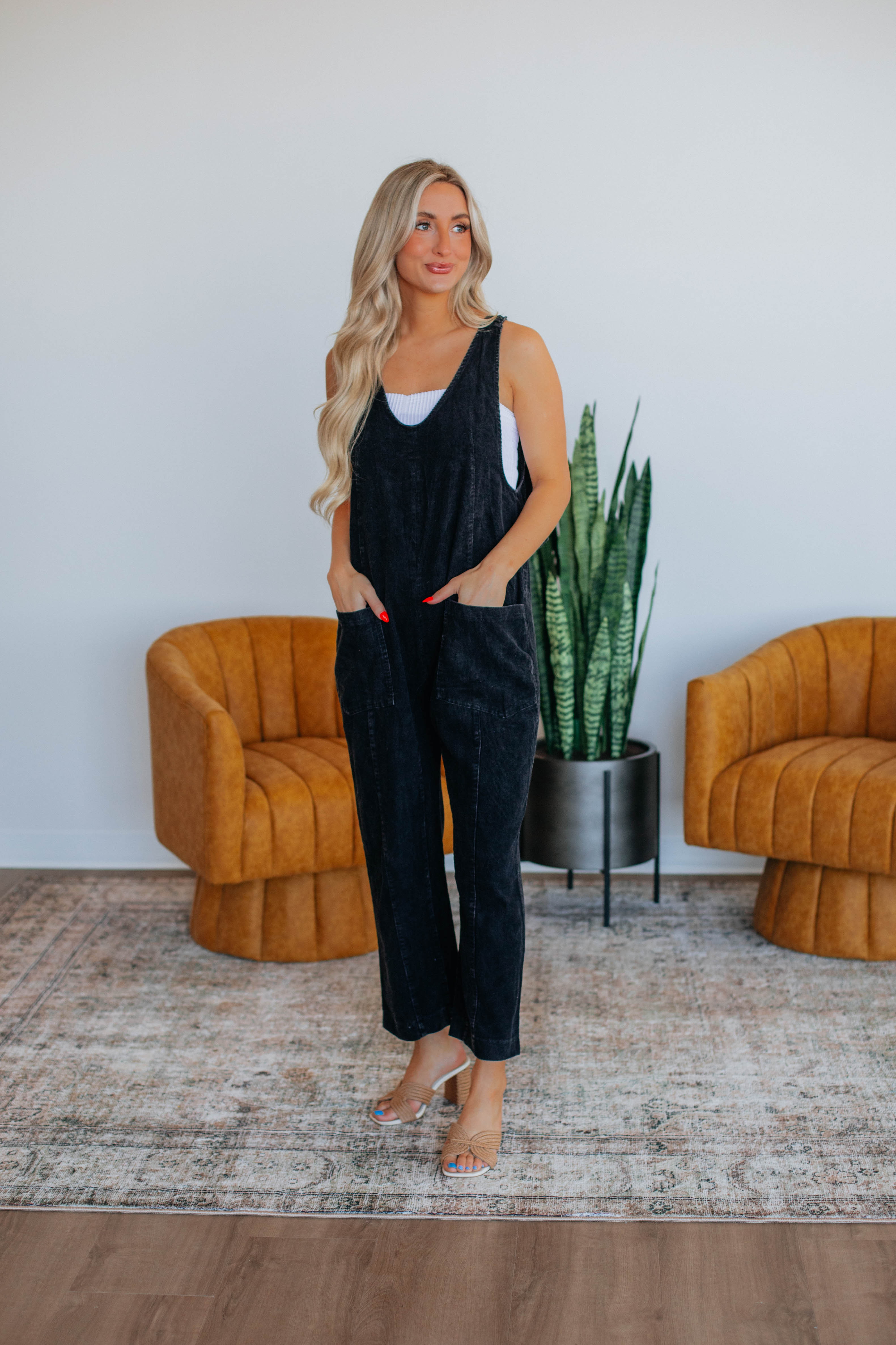 Coleman Corduroy Overalls for Men & Women - Durable Black Denim Bib Overalls - Workwear, Farming, Outdoor Activities