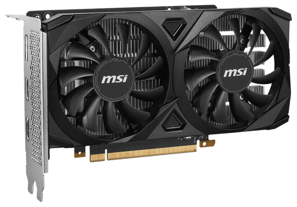 MSI GeForce RTX 3050 Ventus 2X OC 6GB GDDR6 Graphics Card - Gaming GPU for PC Builds, 1080p Gaming, and Content Creation