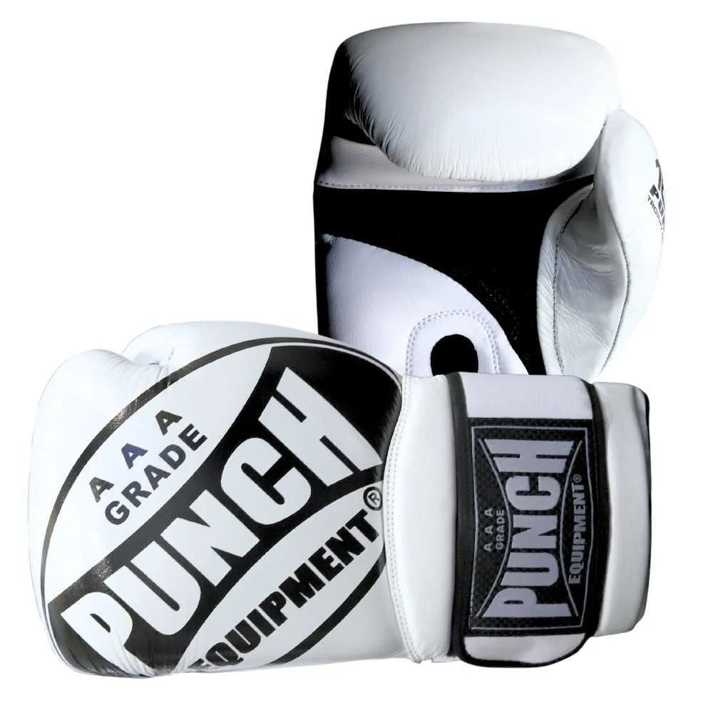 Premium 16oz White Boxing Gloves for XL Hand Fit - Ideal for Training, Sparring & Fitness Workouts